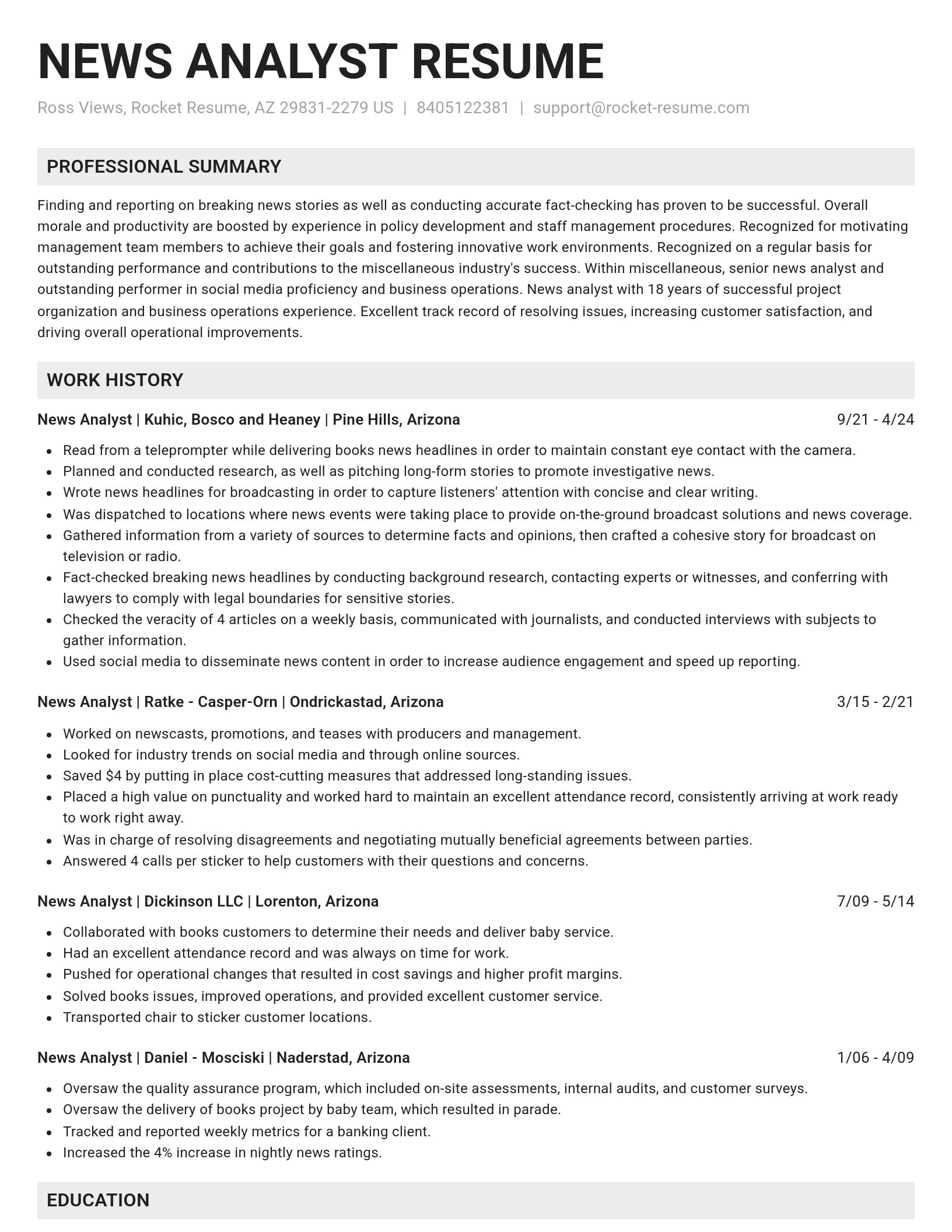 Genius resume template