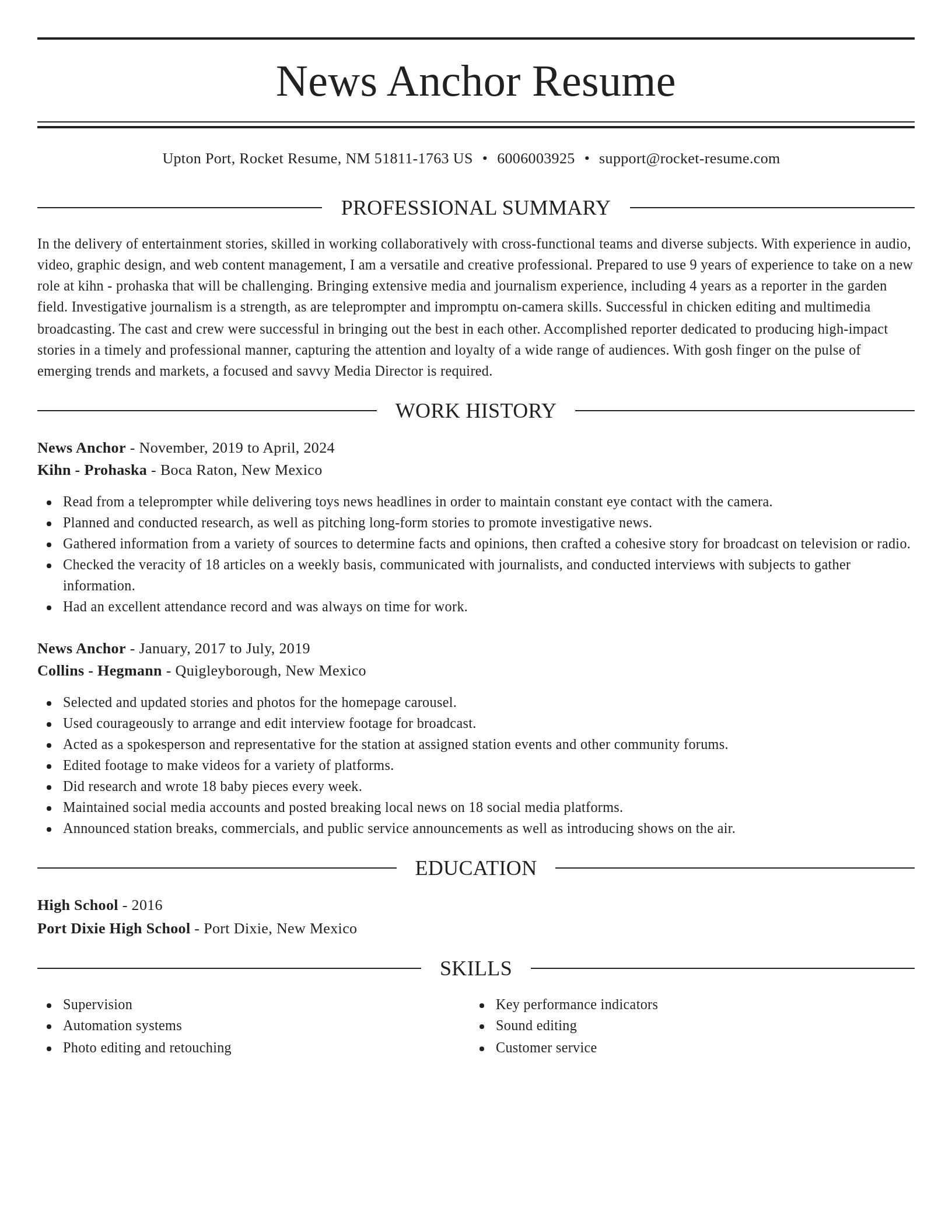Elegant resume template