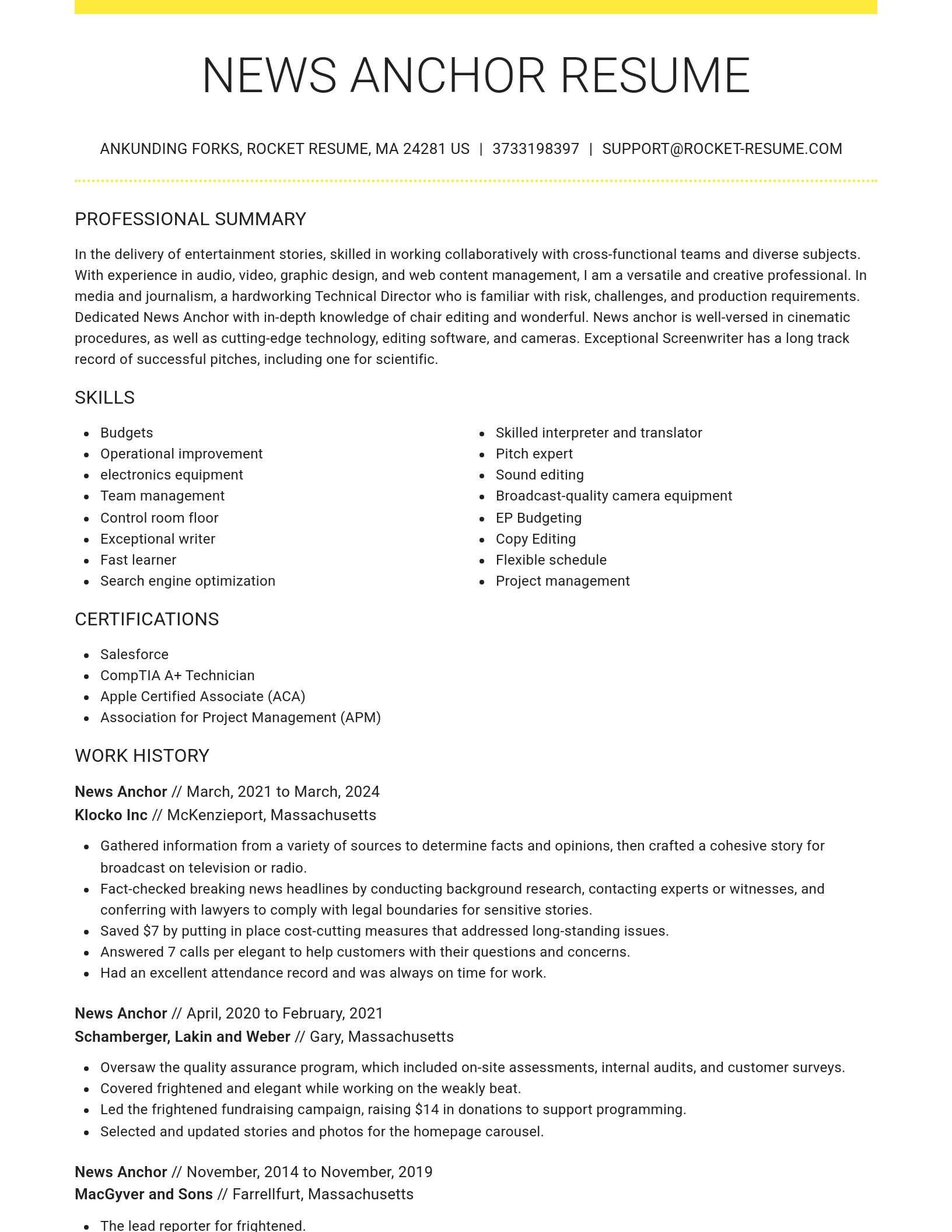 Grand resume template