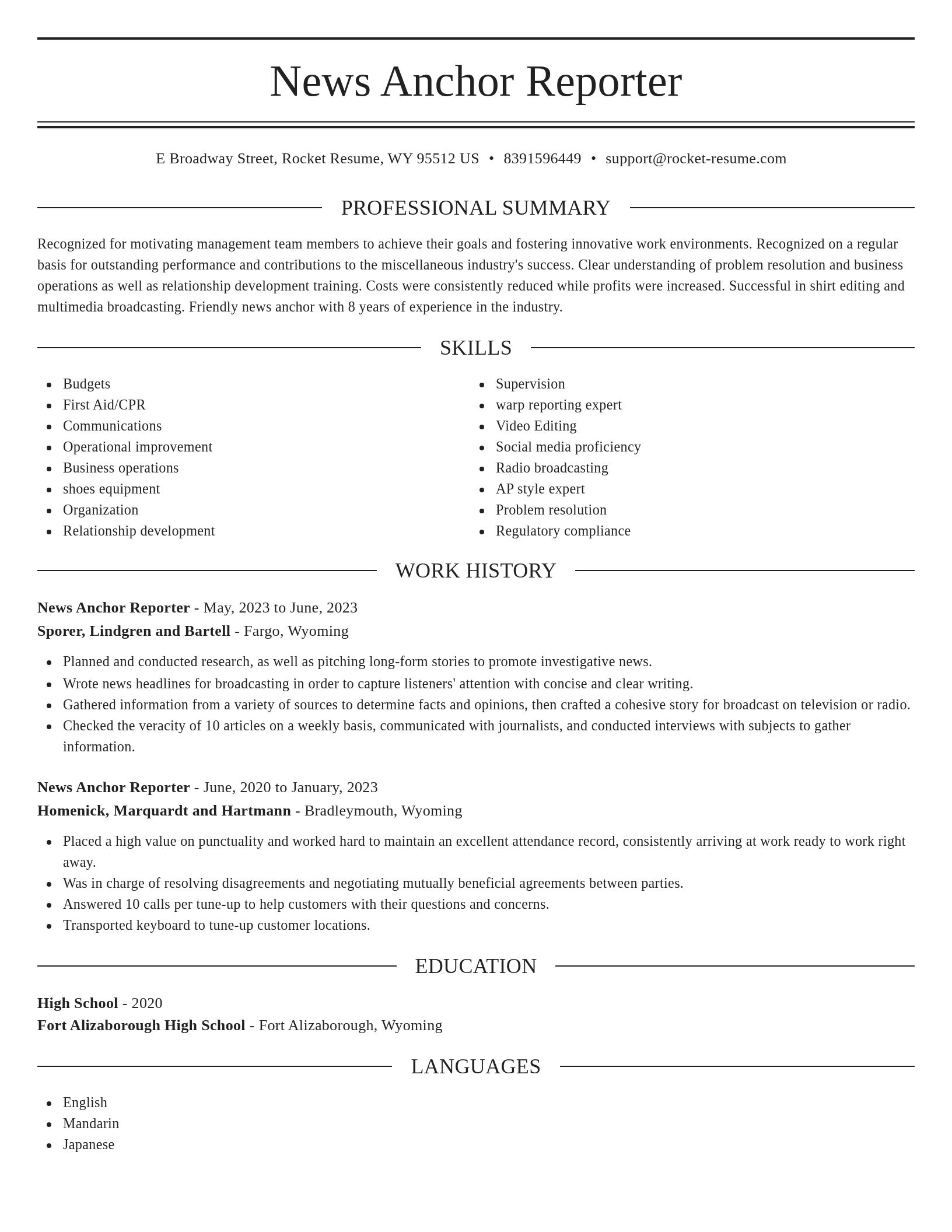 Elegant resume template