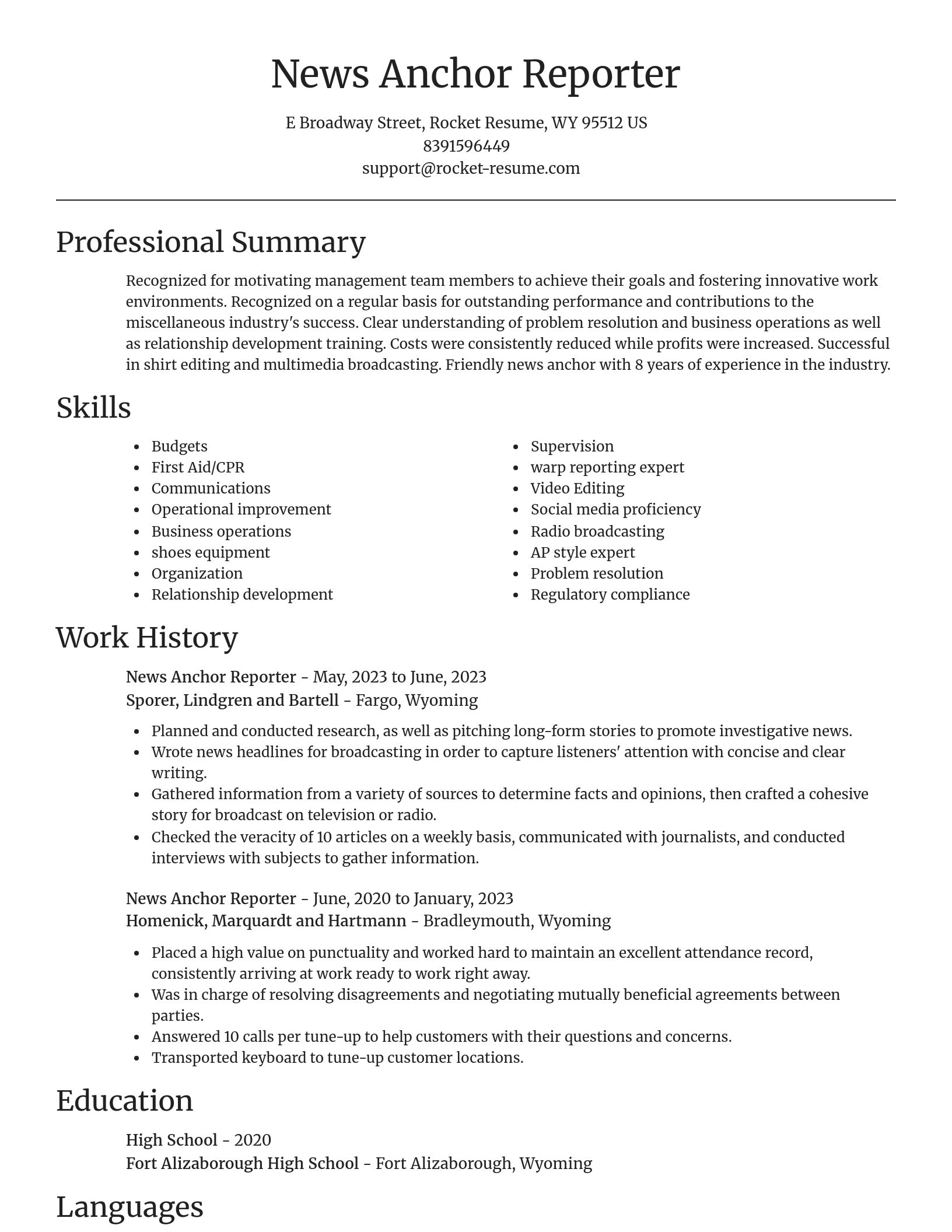 Focal Point resume template