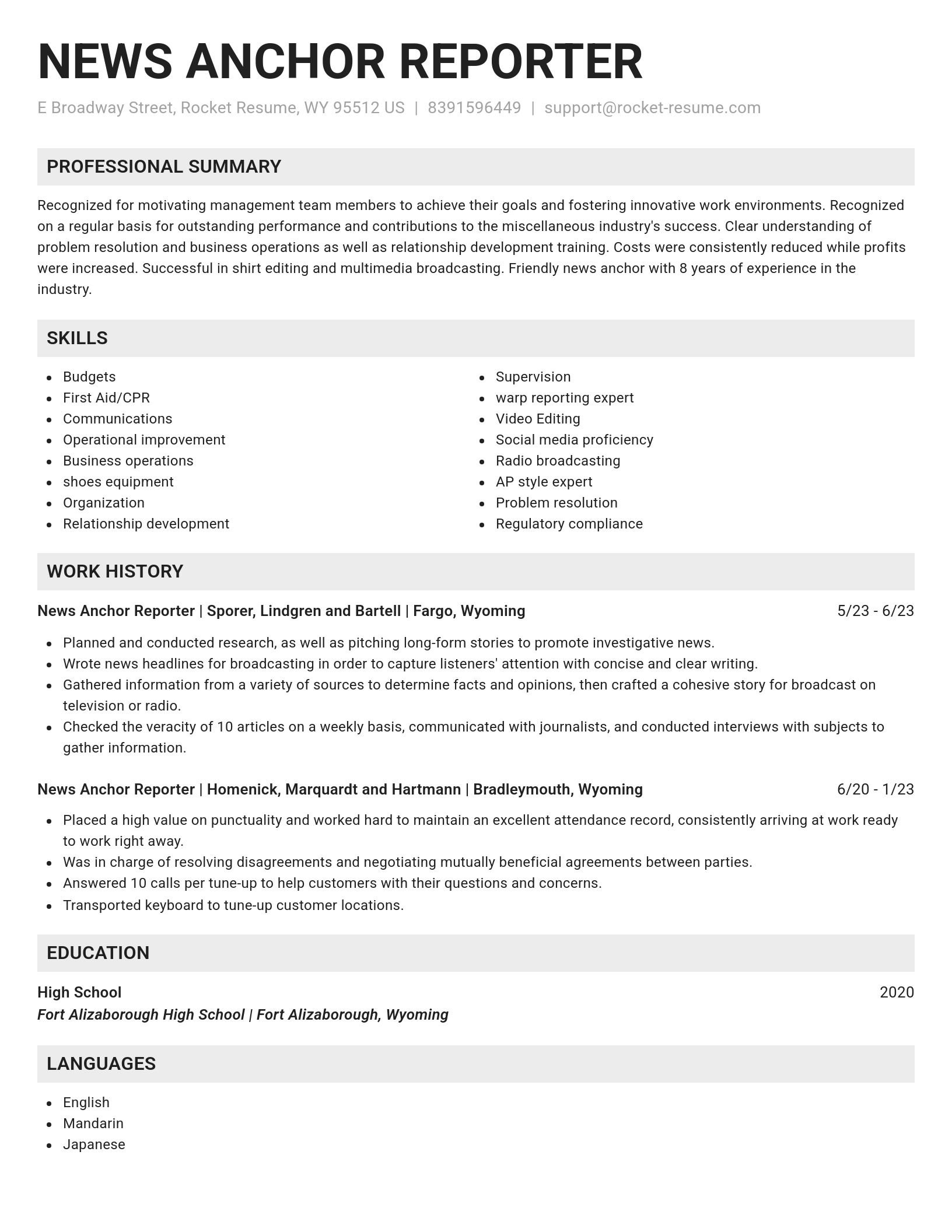 Genius resume template
