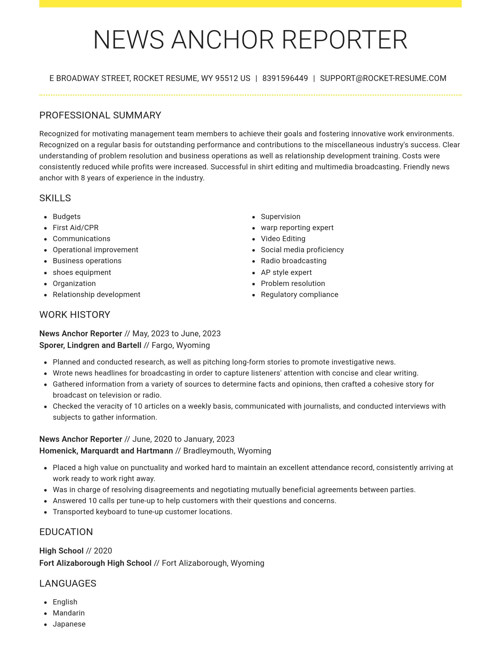 Grand resume template