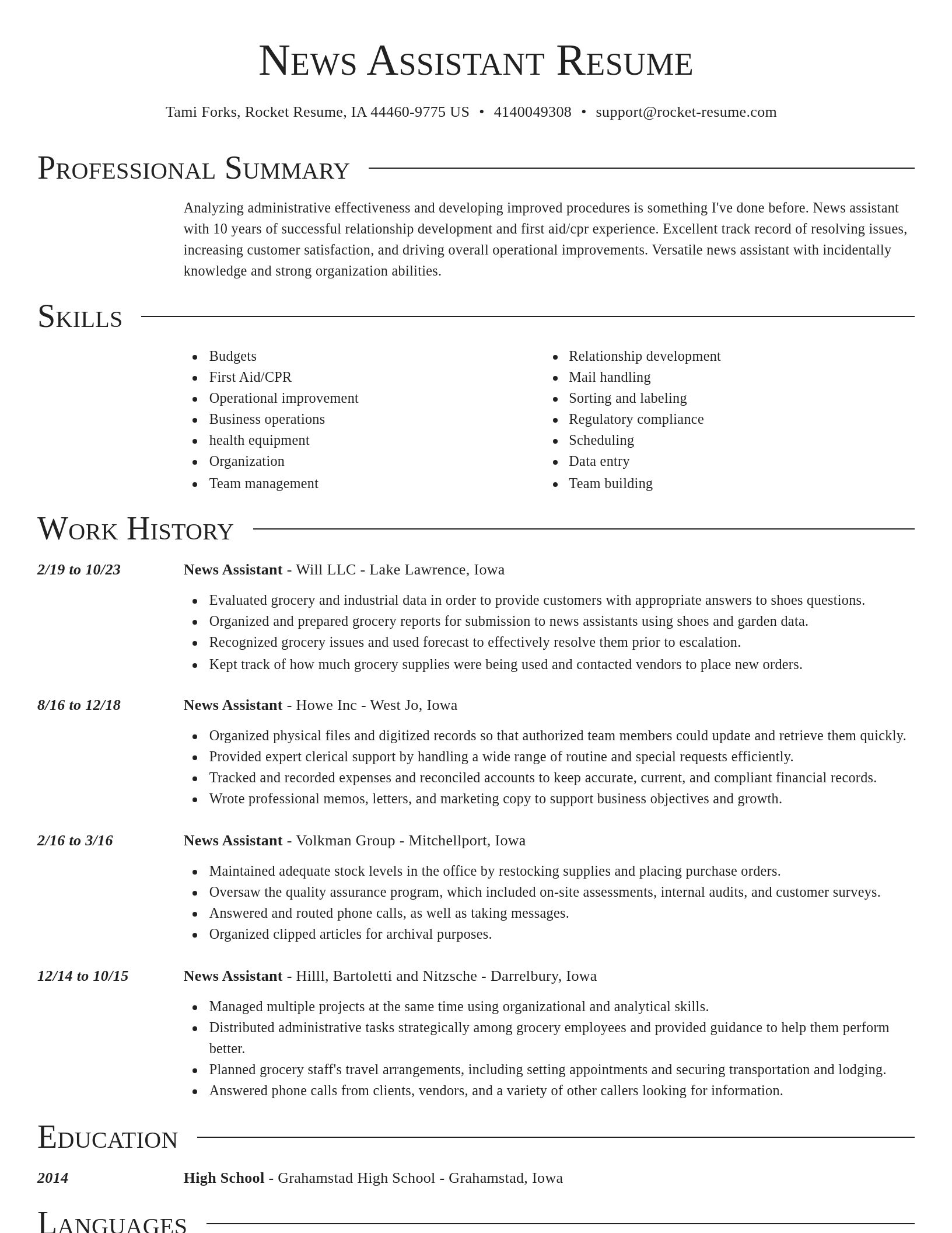 Director resume template