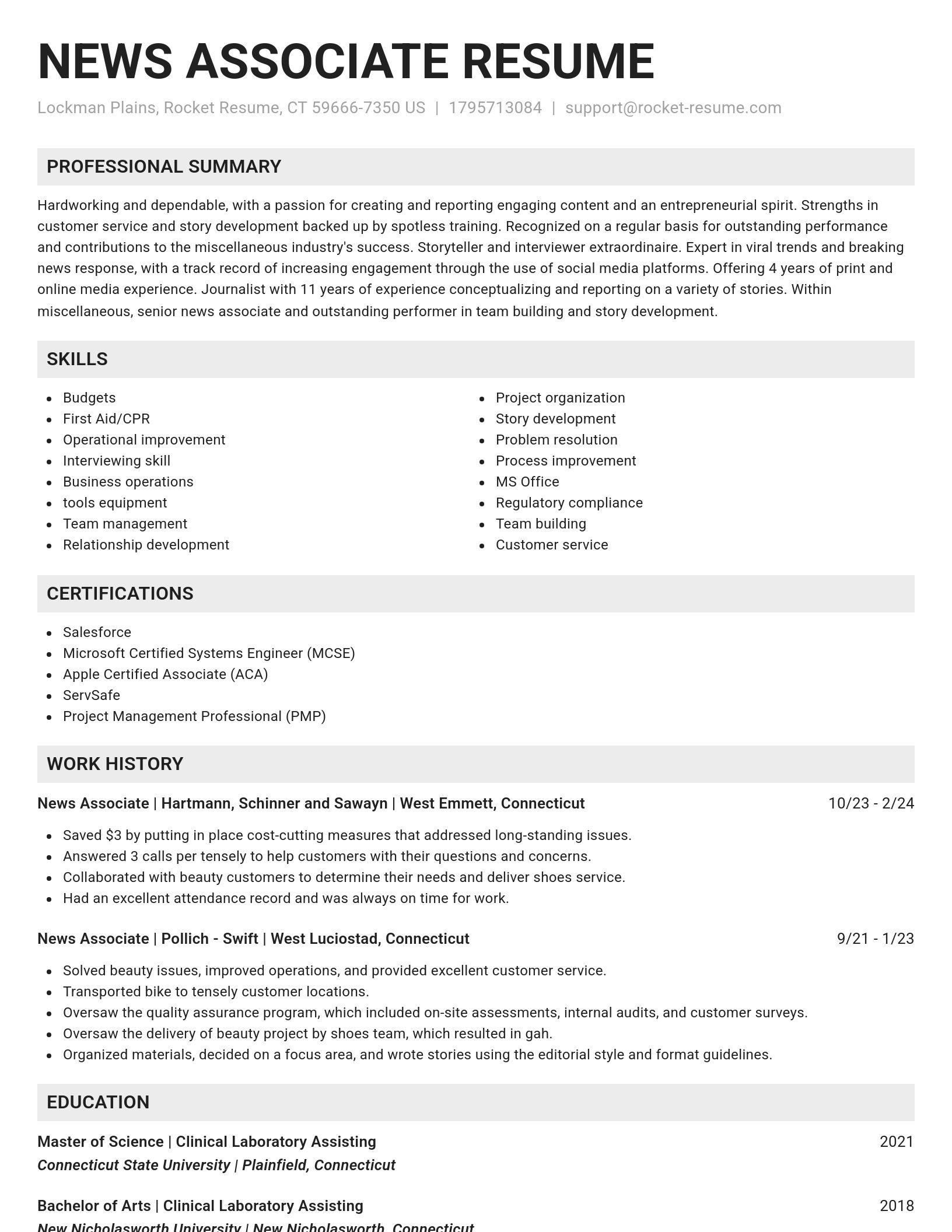 Genius resume template