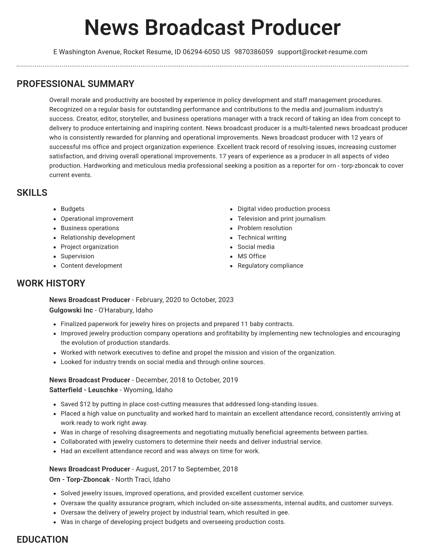 Brilliant resume template