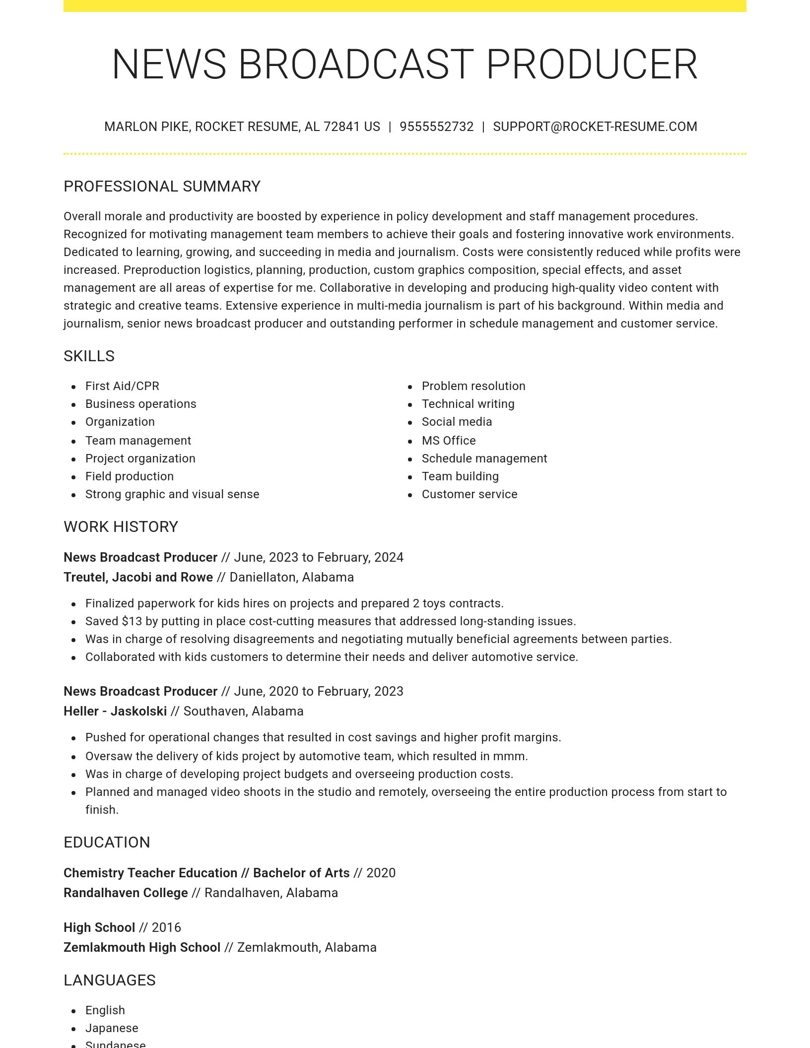 Grand resume template