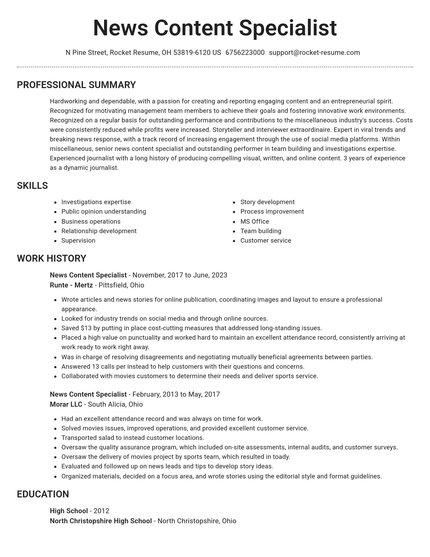 Brilliant resume template
