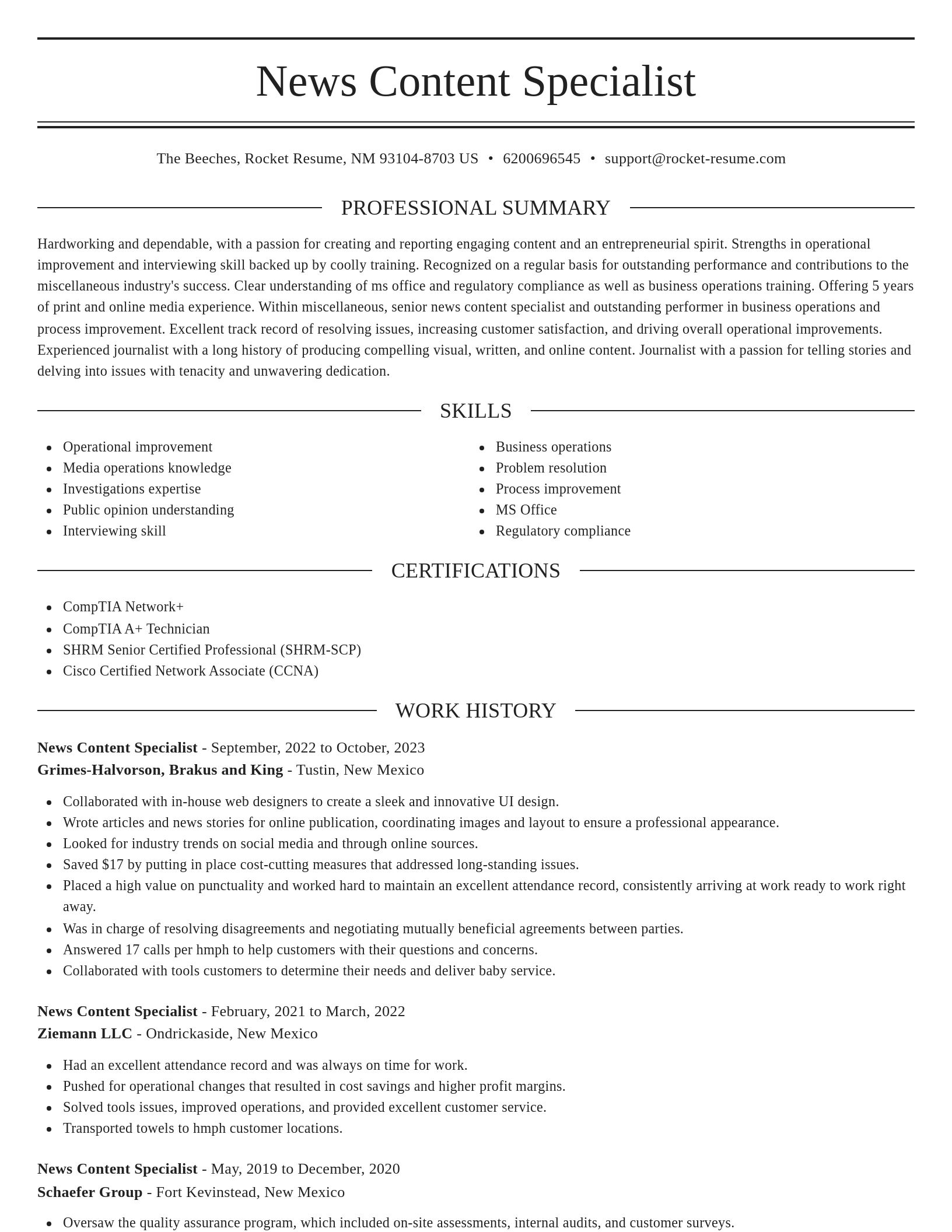 Elegant resume template