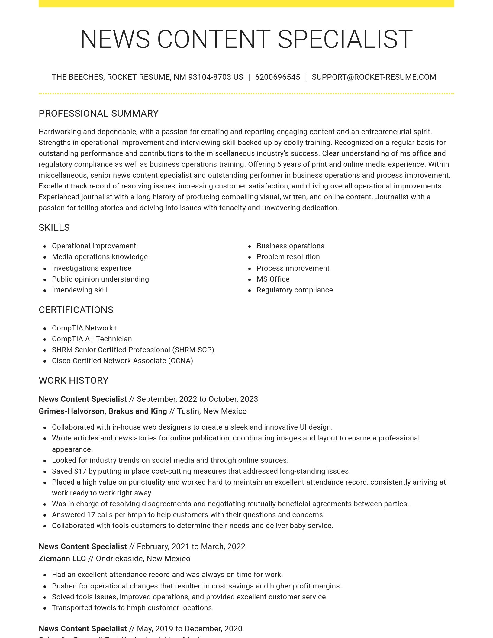 Grand resume template