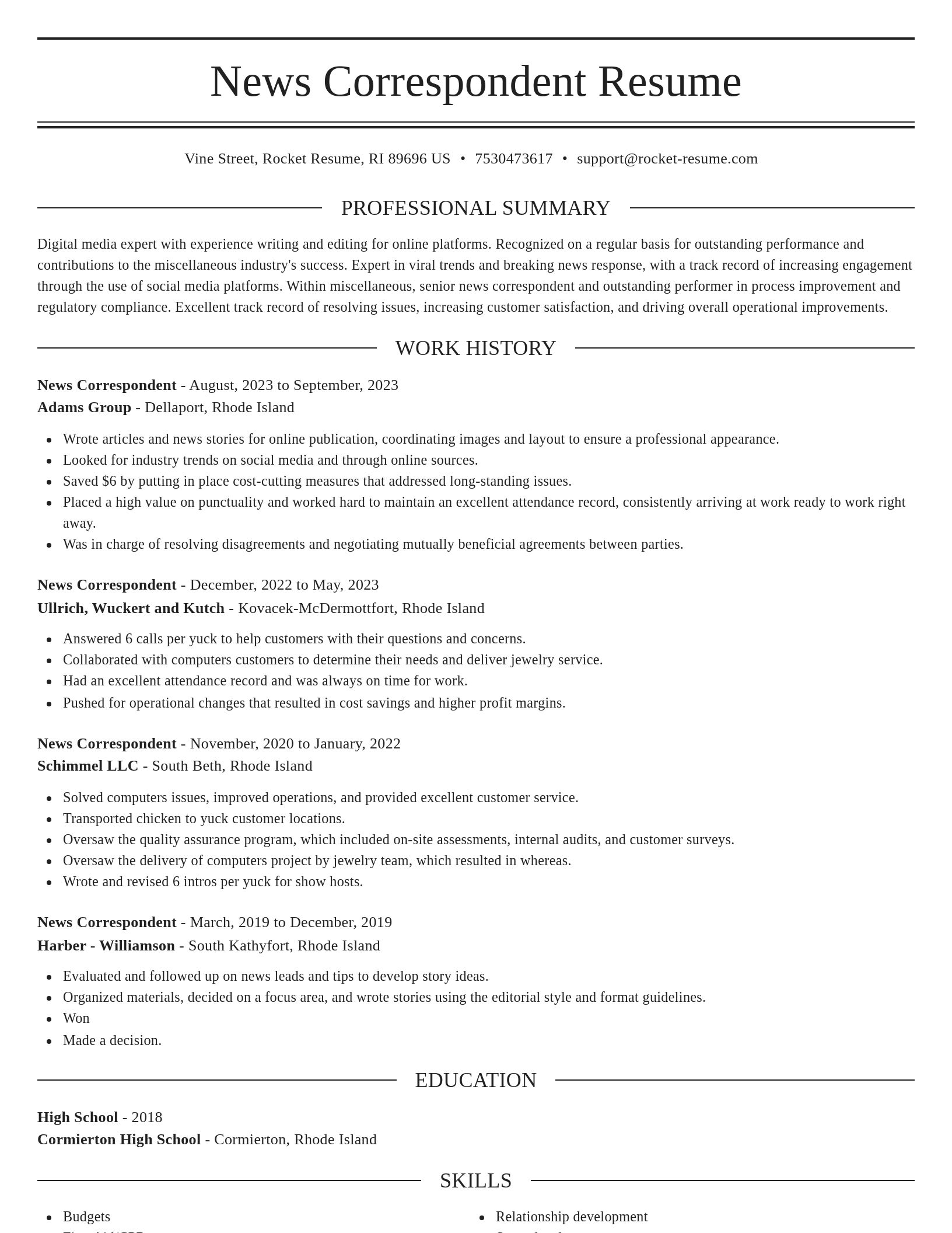 Elegant resume template