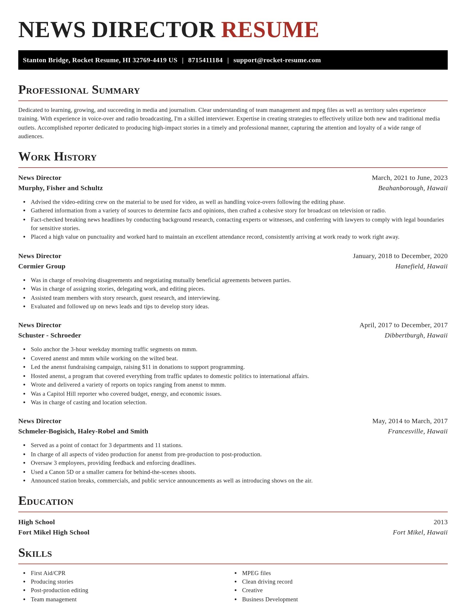 Exquisite resume template