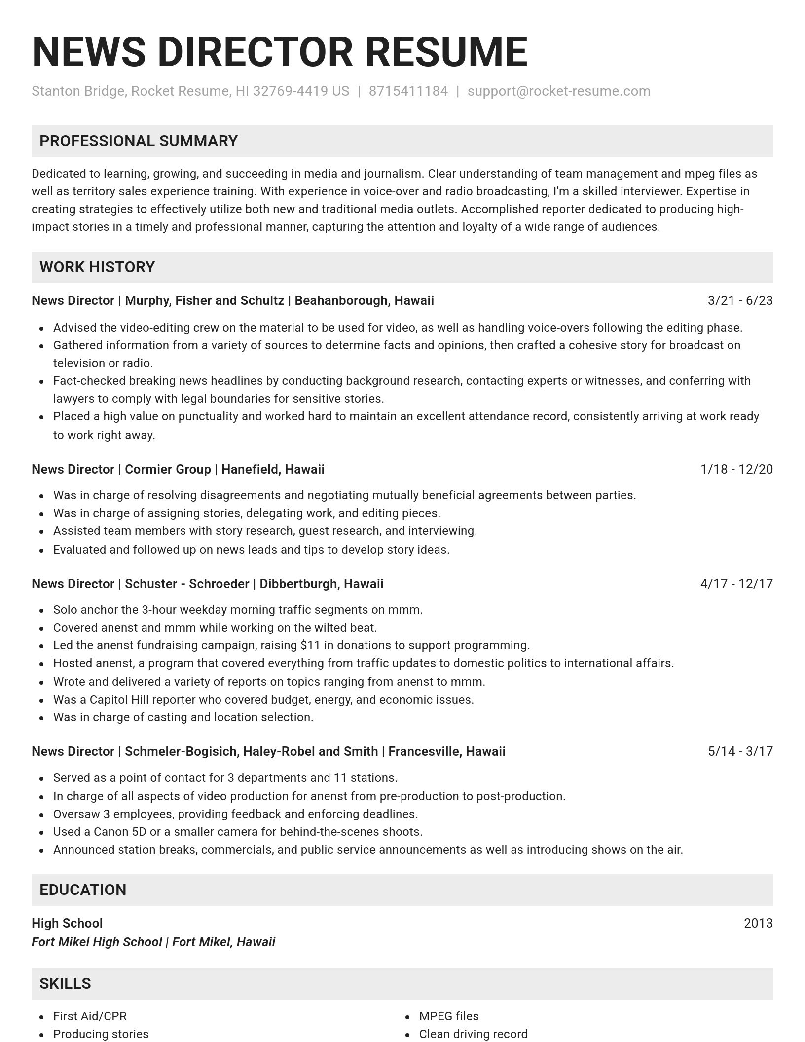 Genius resume template