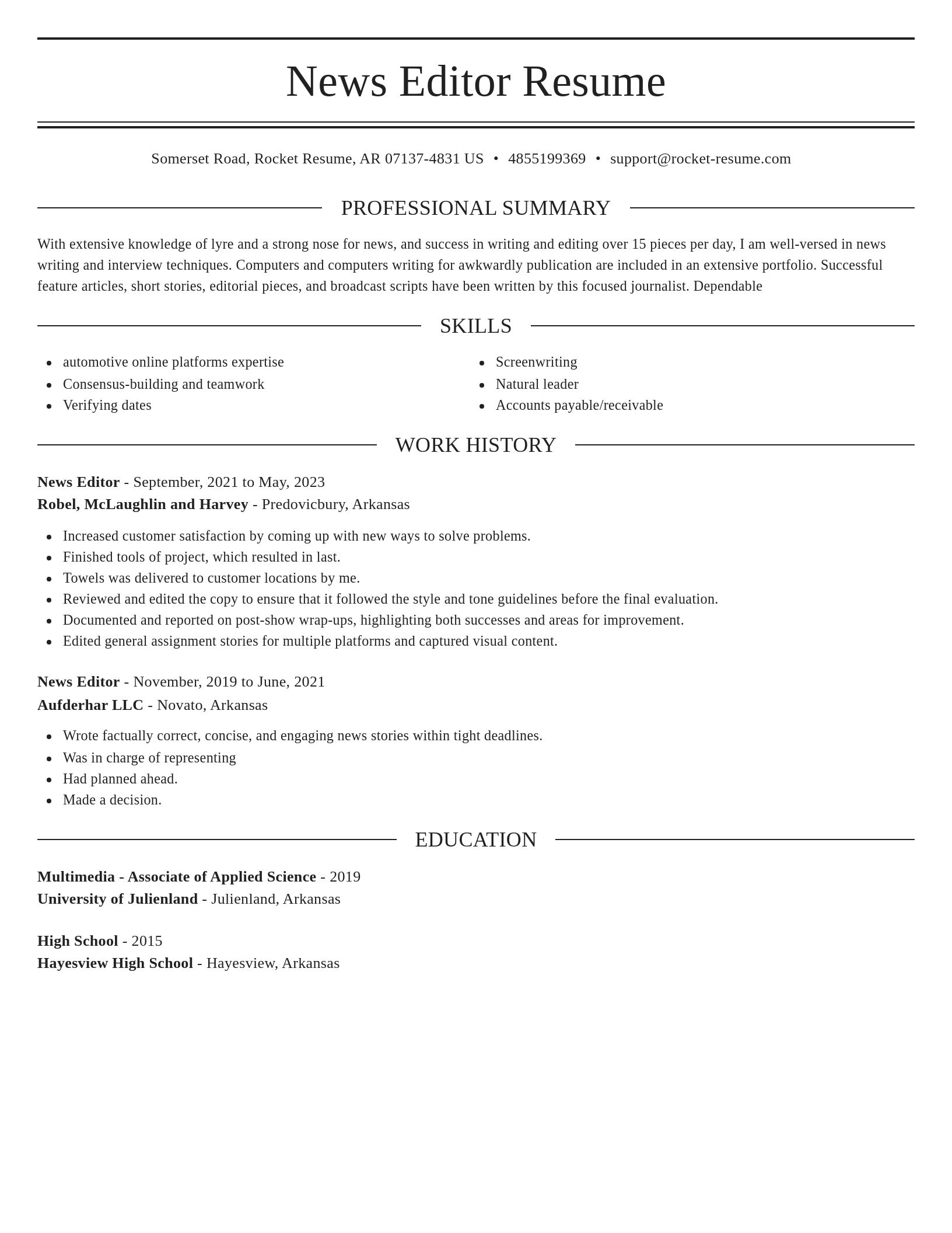 Elegant resume template