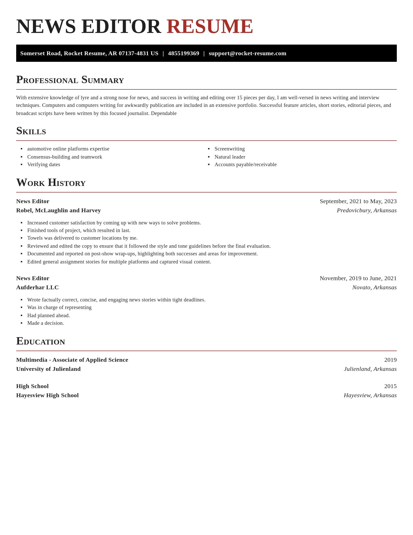 Exquisite resume template