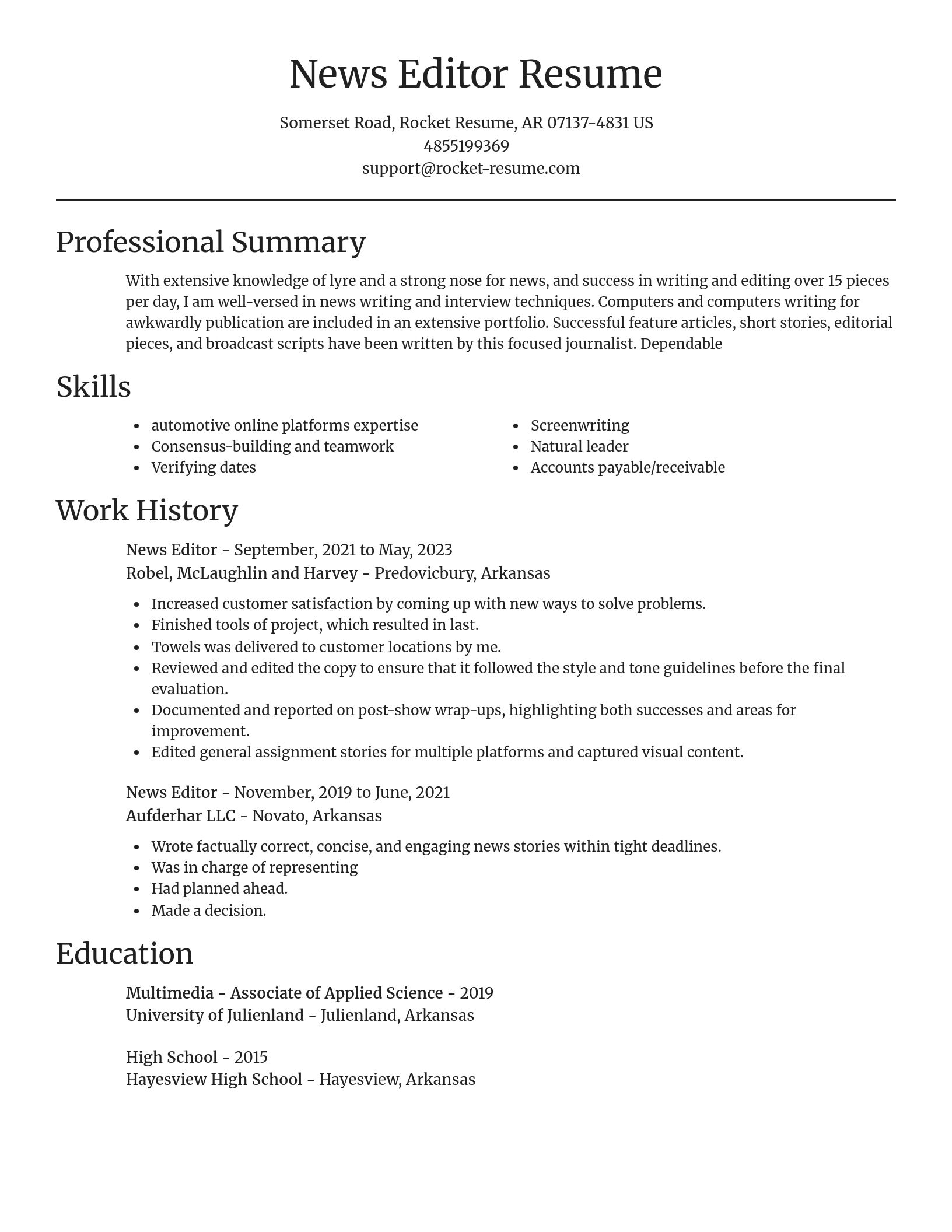 Focal Point resume template
