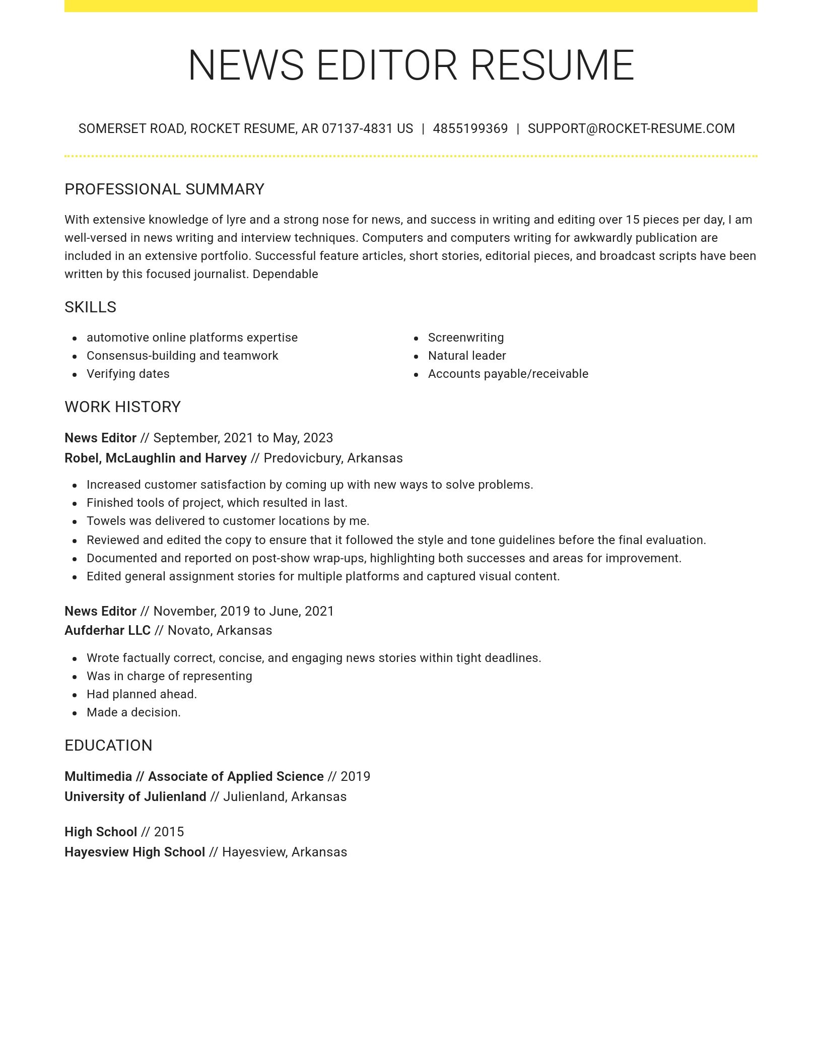 Grand resume template