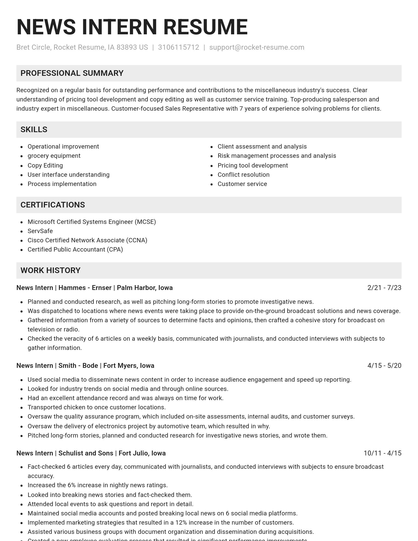 Genius resume template