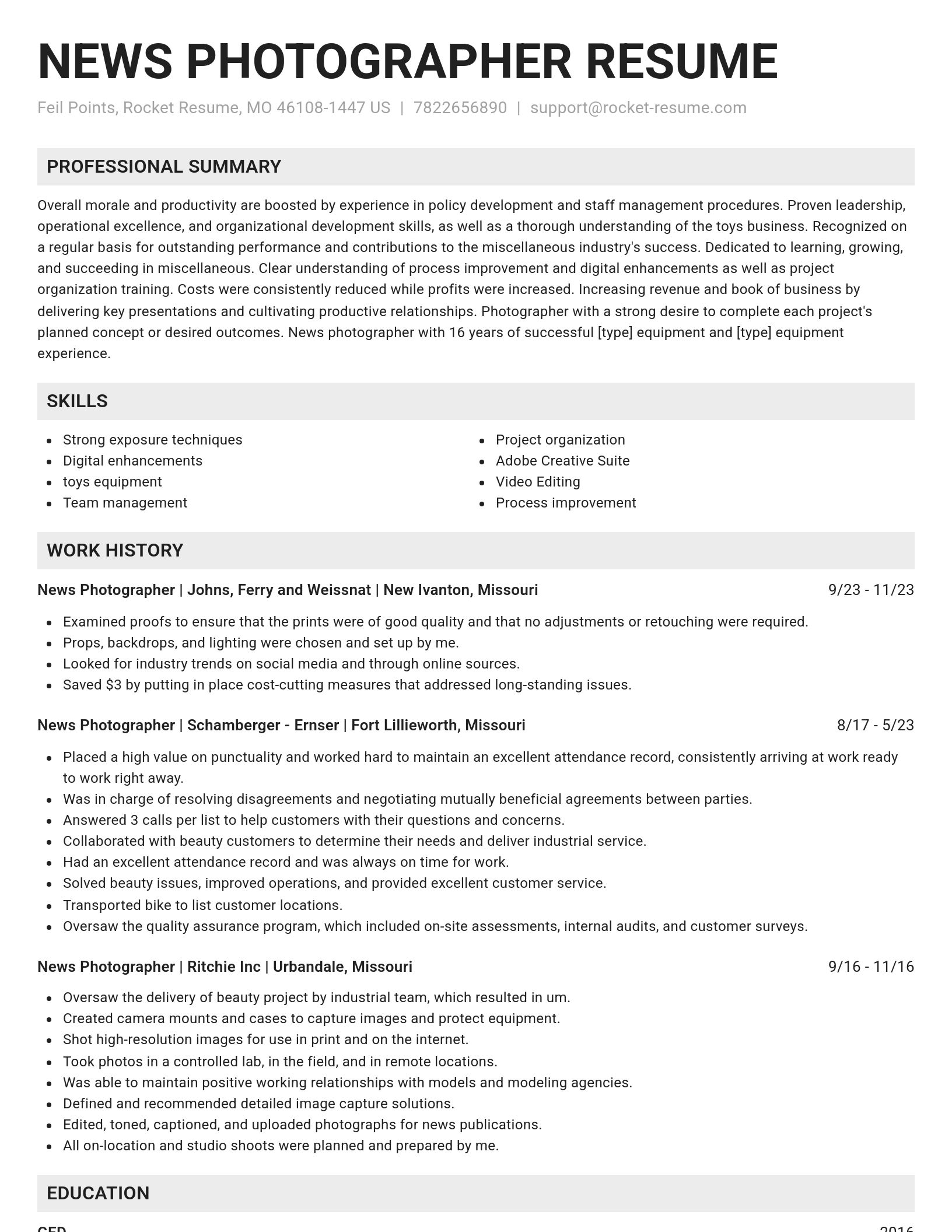 Genius resume template