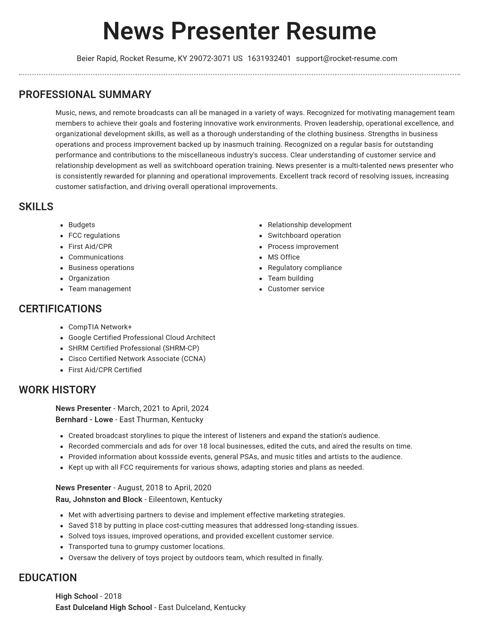 Brilliant resume template