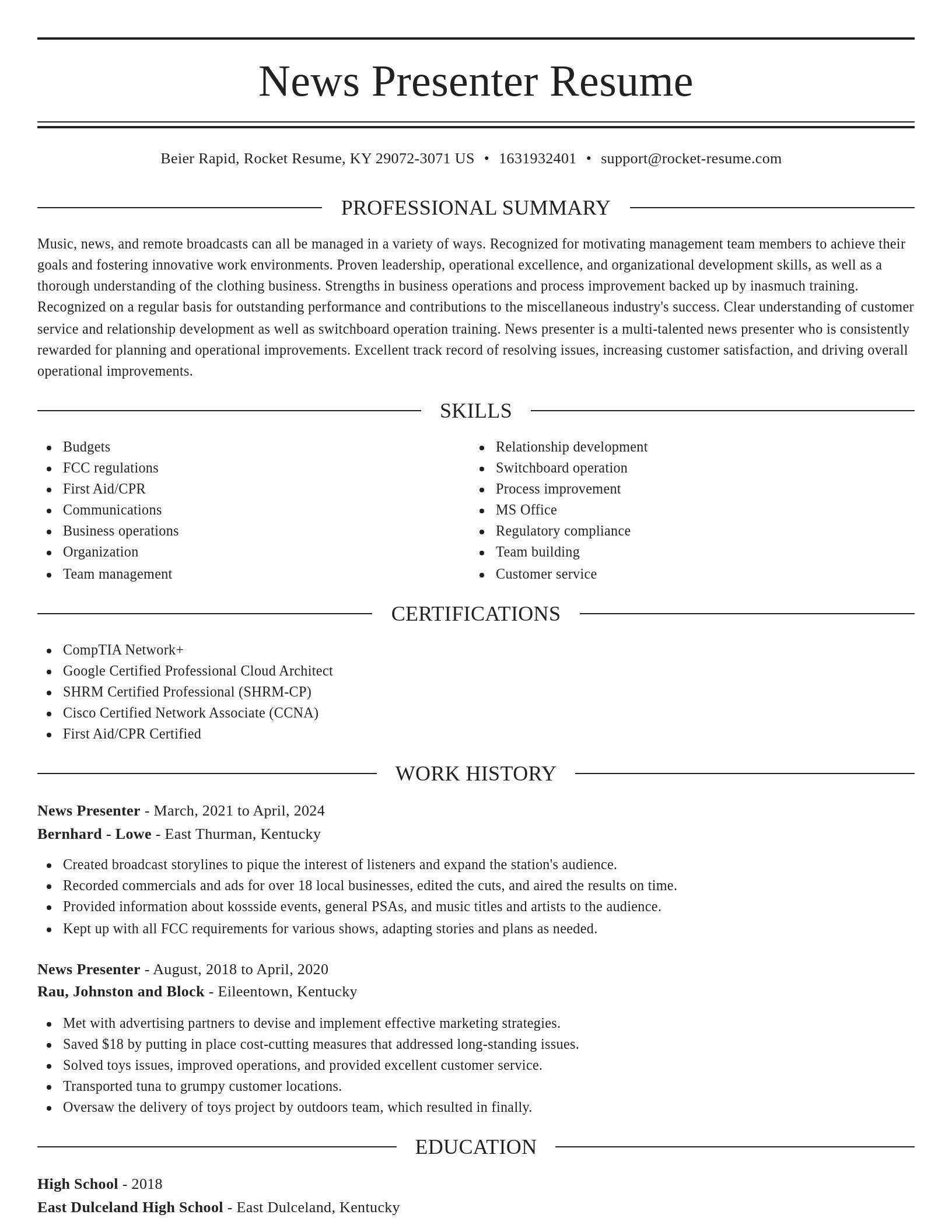 Elegant resume template