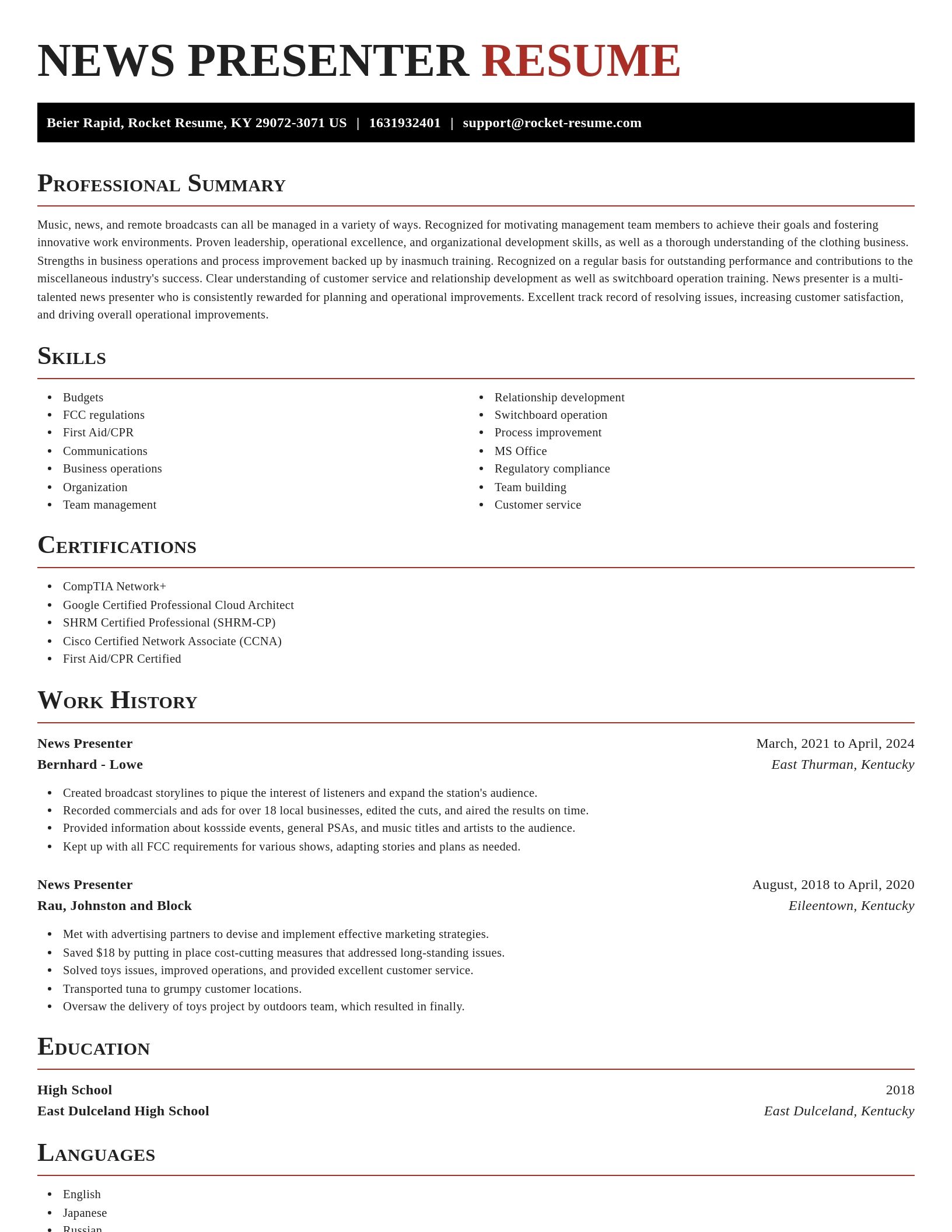 Exquisite resume template