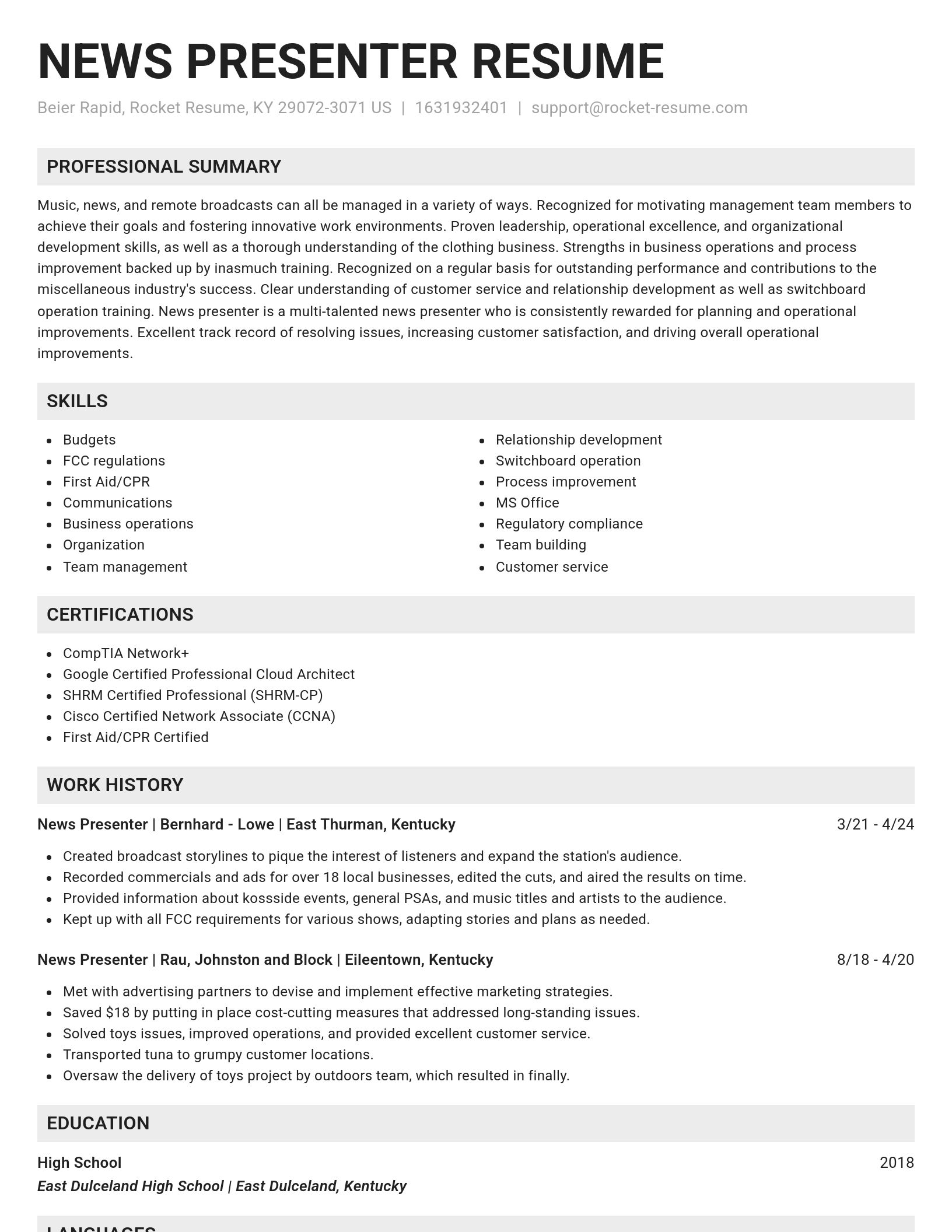 Genius resume template