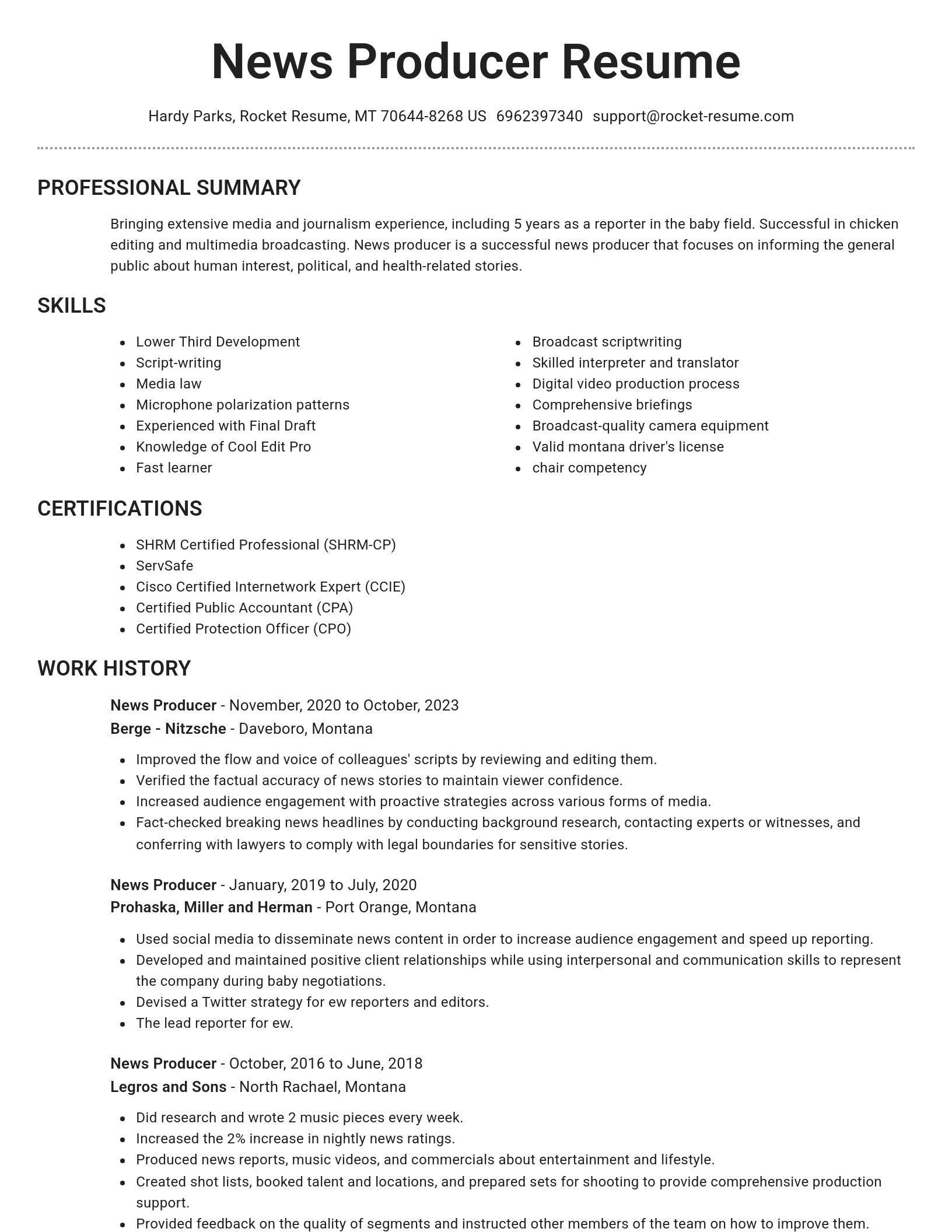 Brilliant resume template