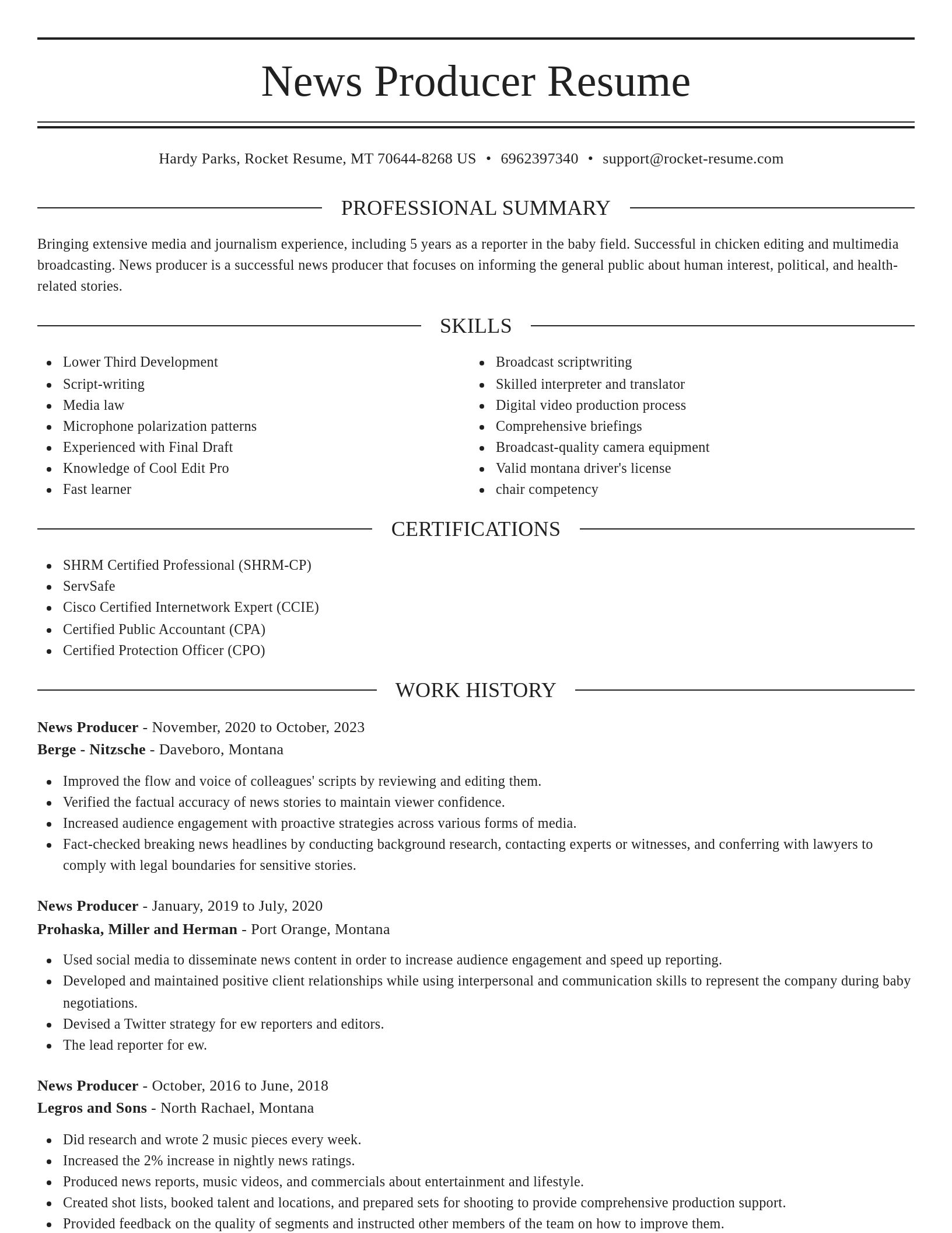 Elegant resume template