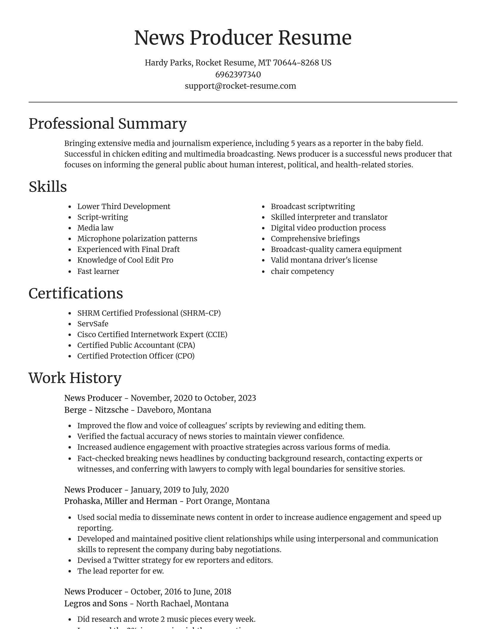 Focal Point resume template