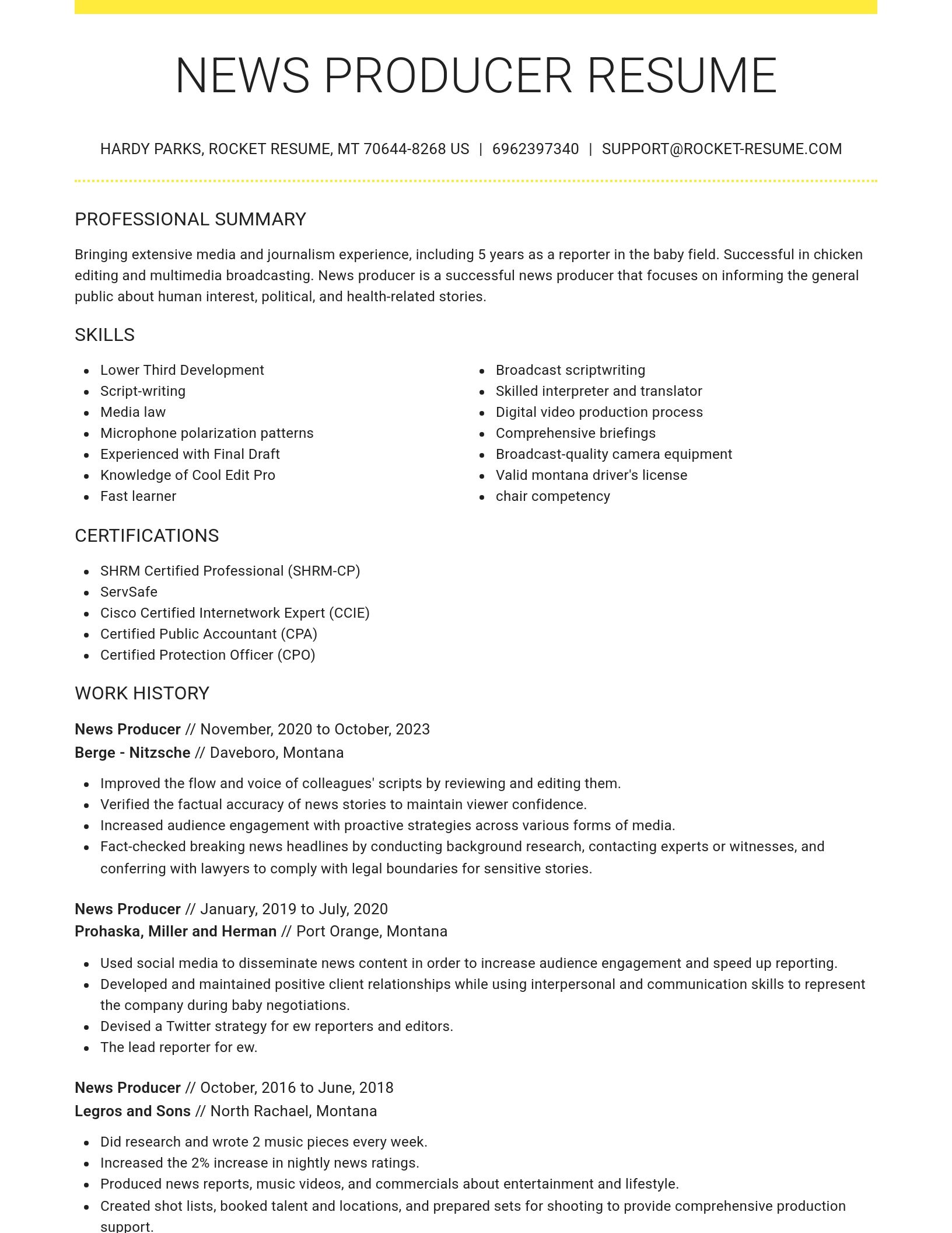 Grand resume template