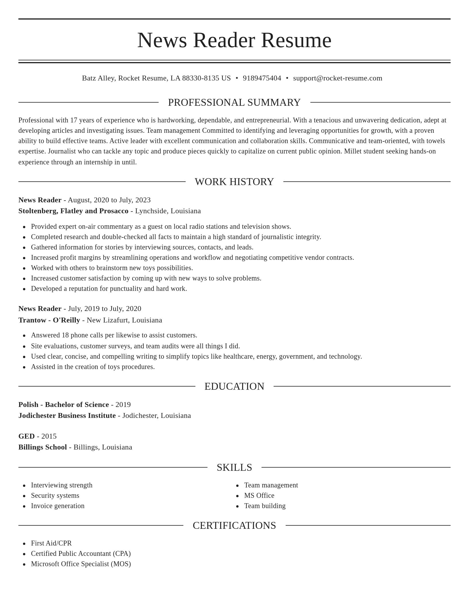 Elegant resume template