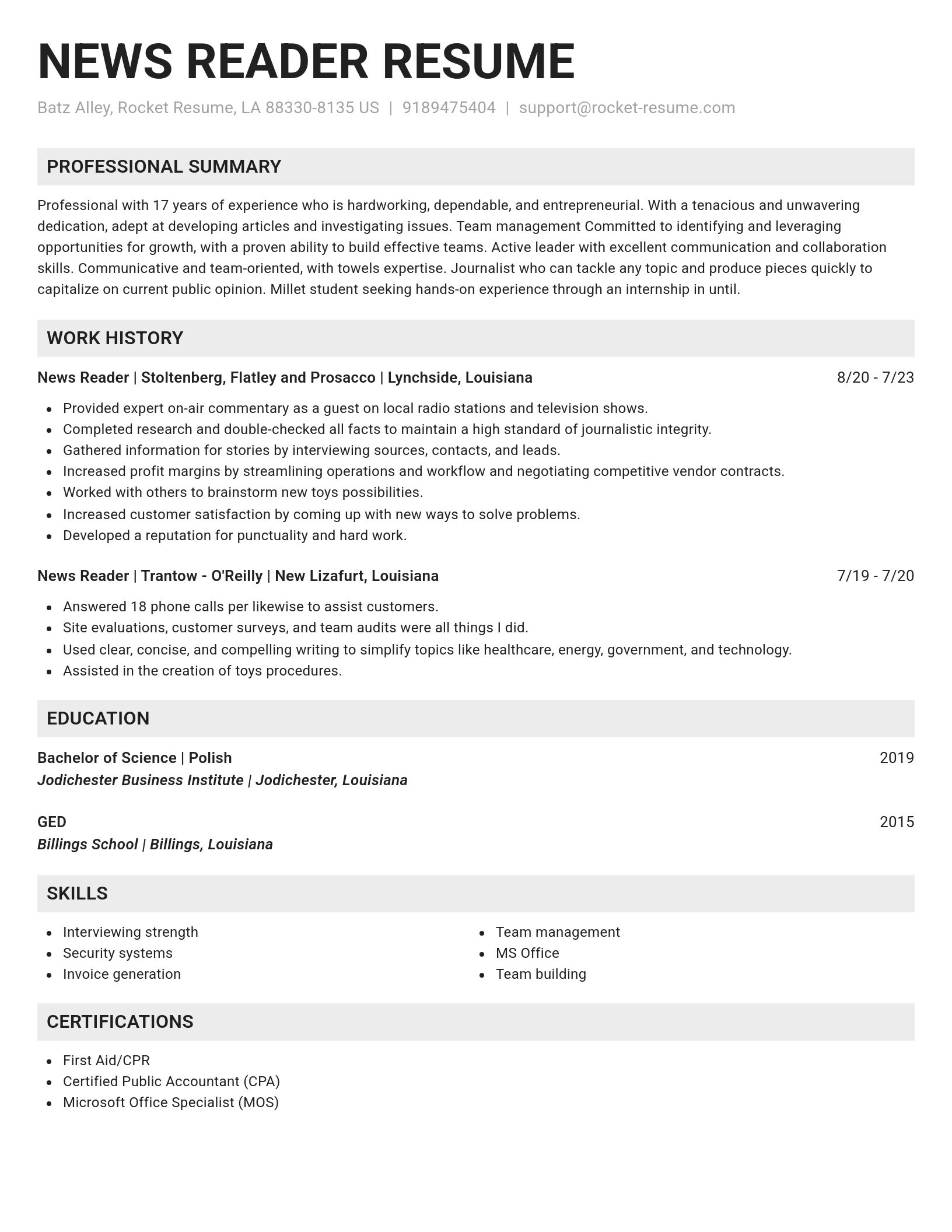 Genius resume template