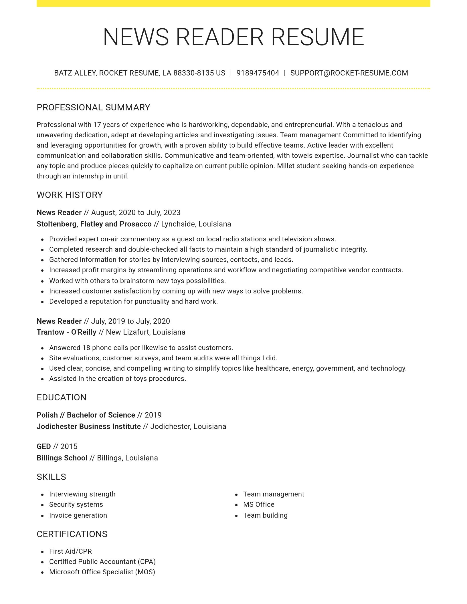 Grand resume template