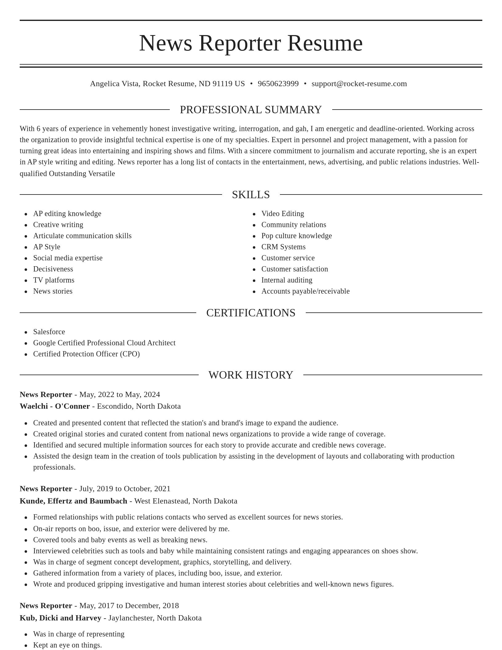 Elegant resume template