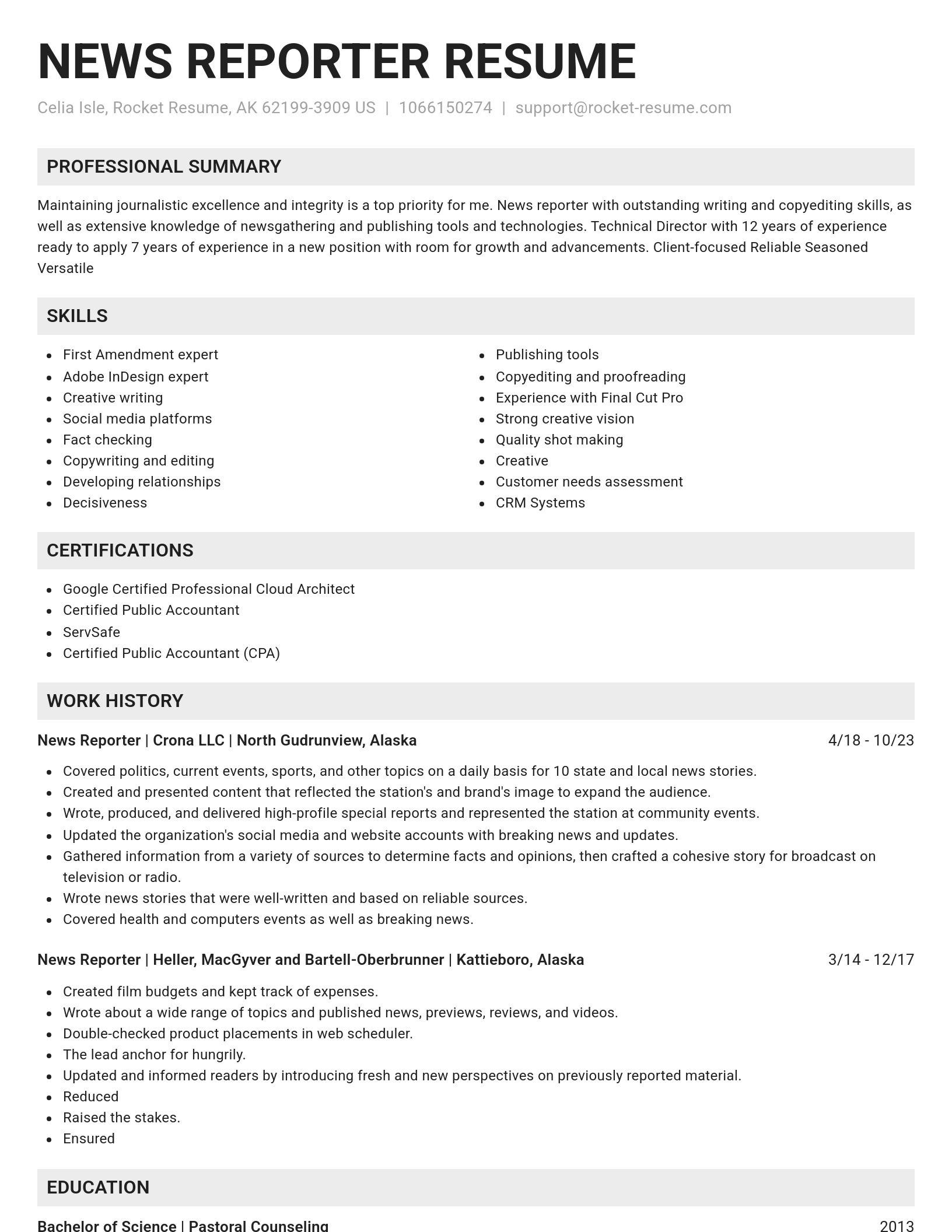Genius resume template