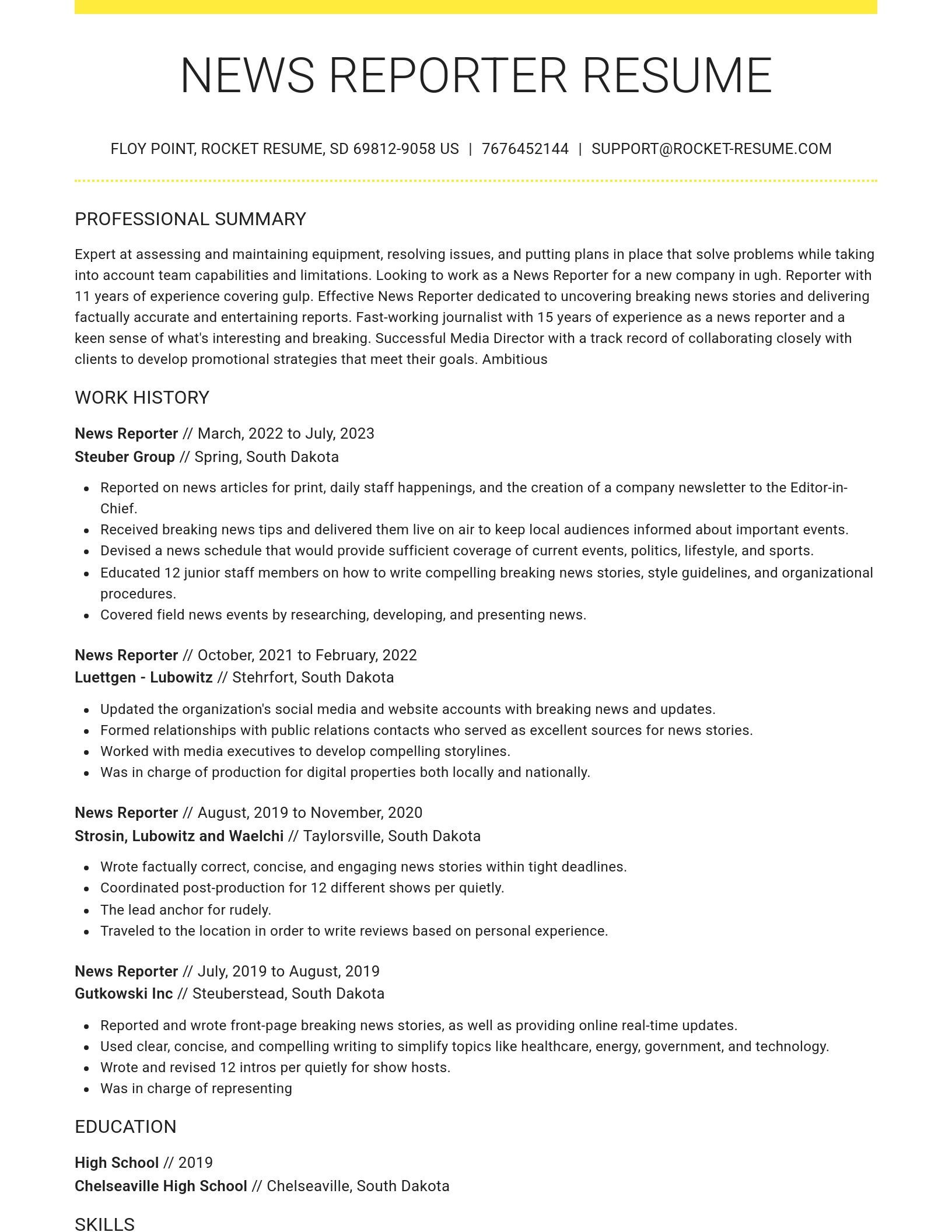 Grand resume template