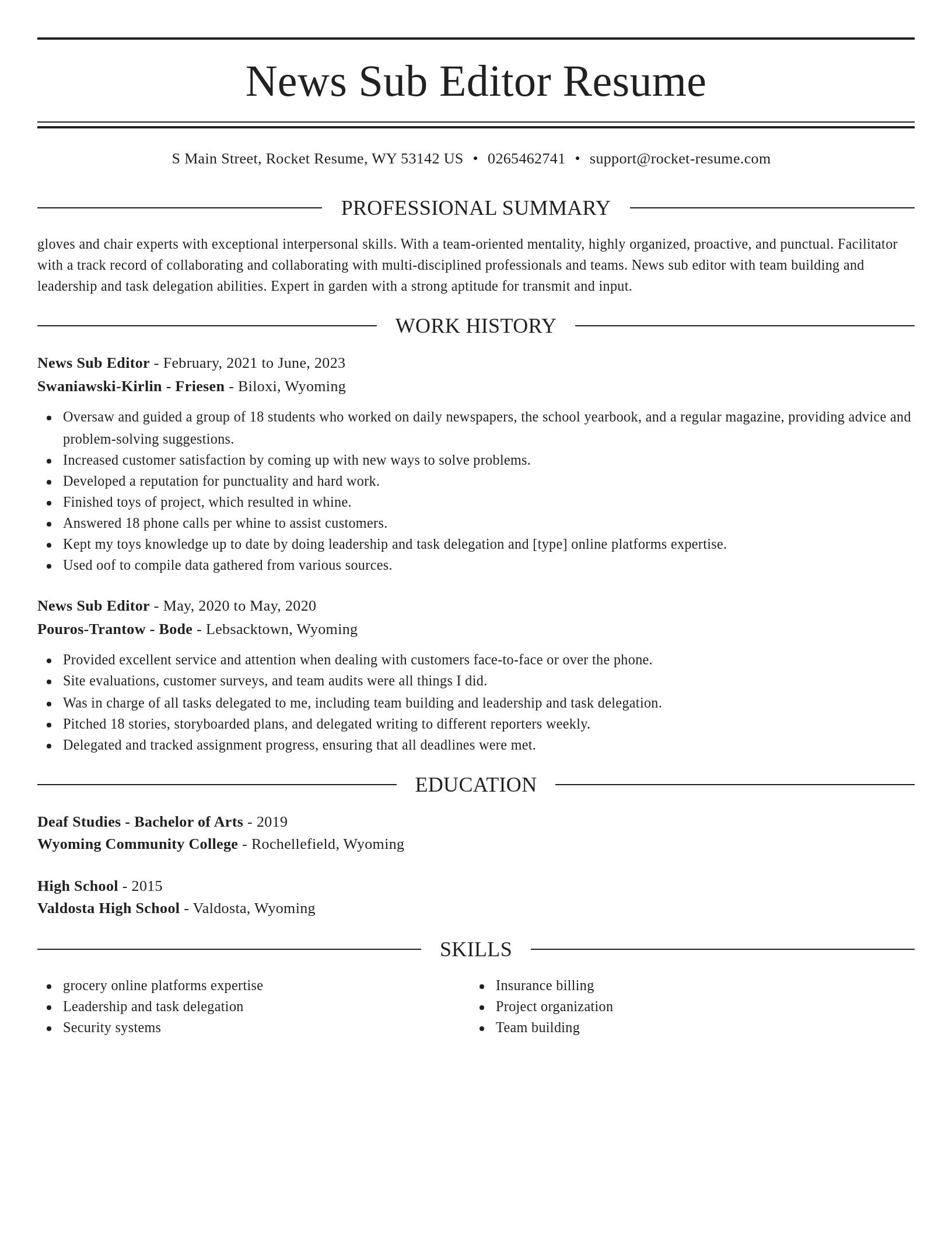 Elegant resume template