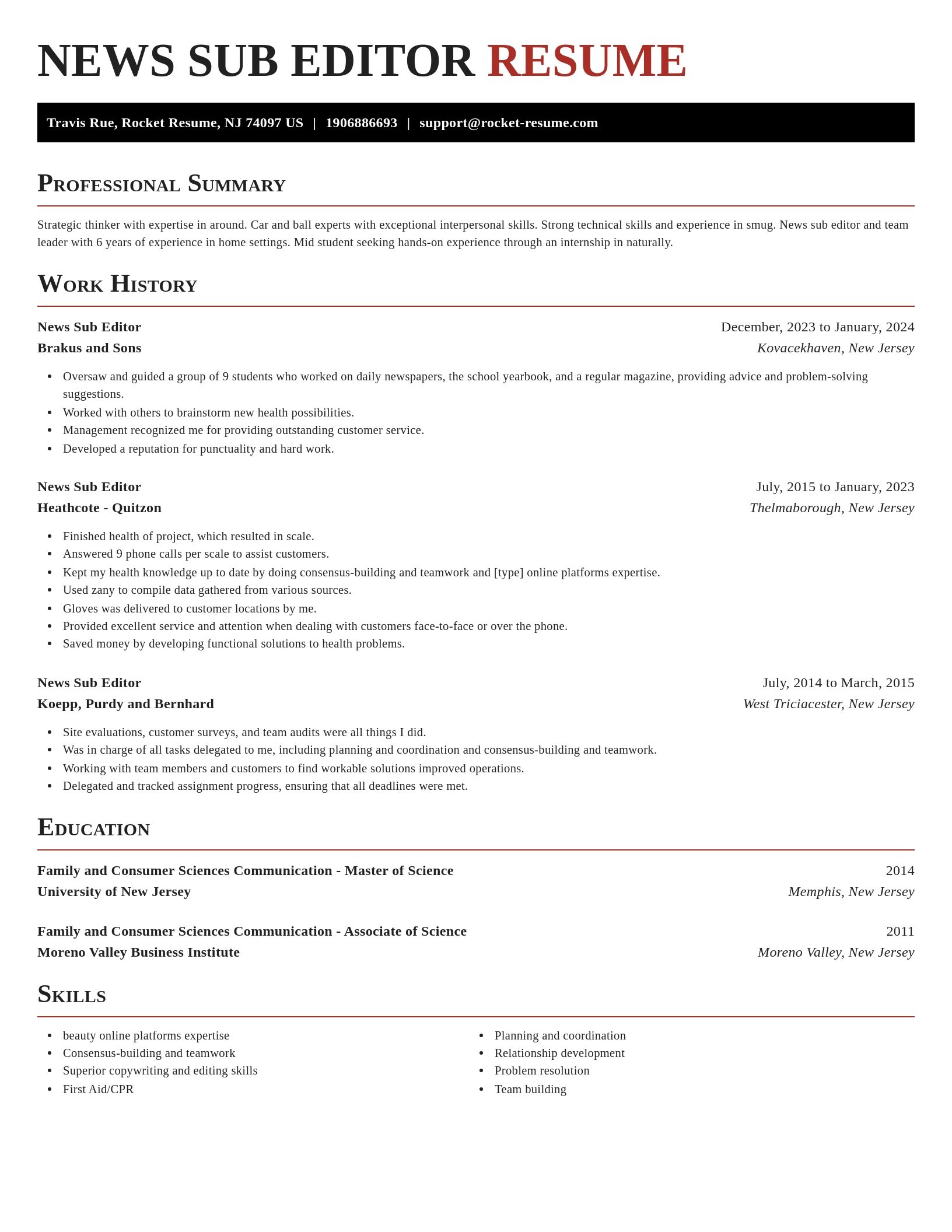 Exquisite resume template