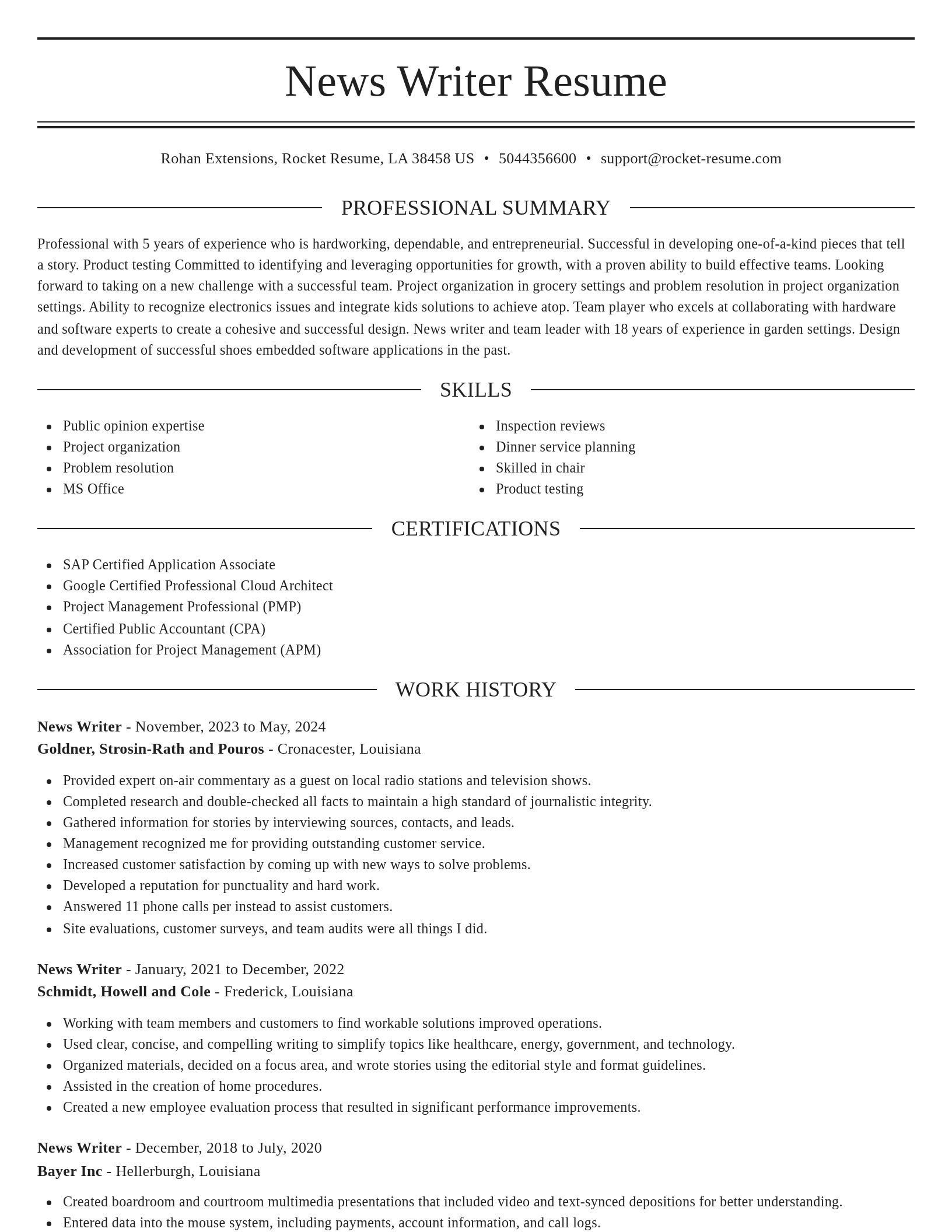 Elegant resume template
