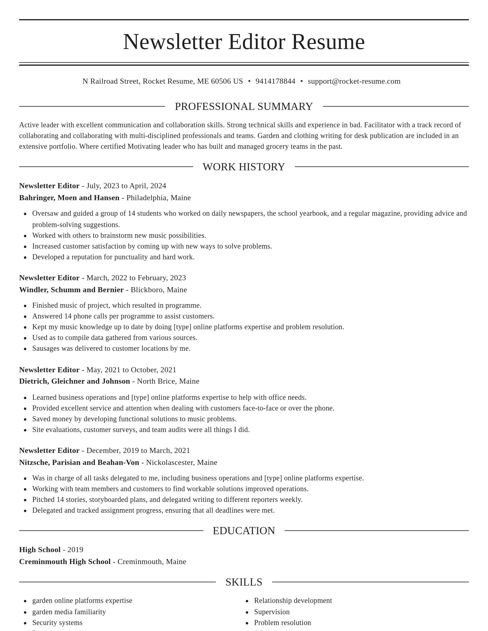 Elegant resume template