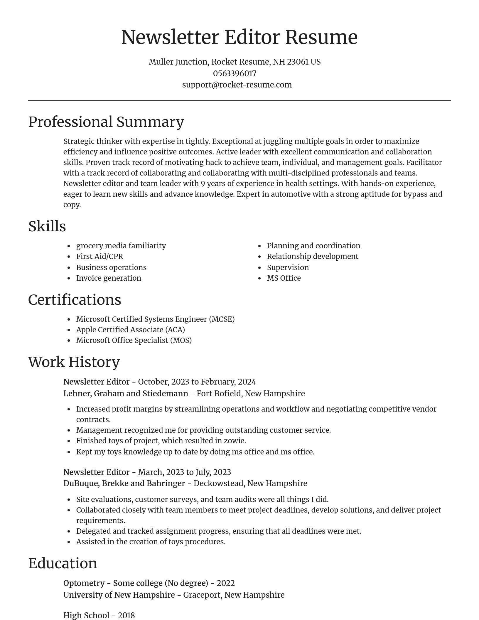 Focal Point resume template