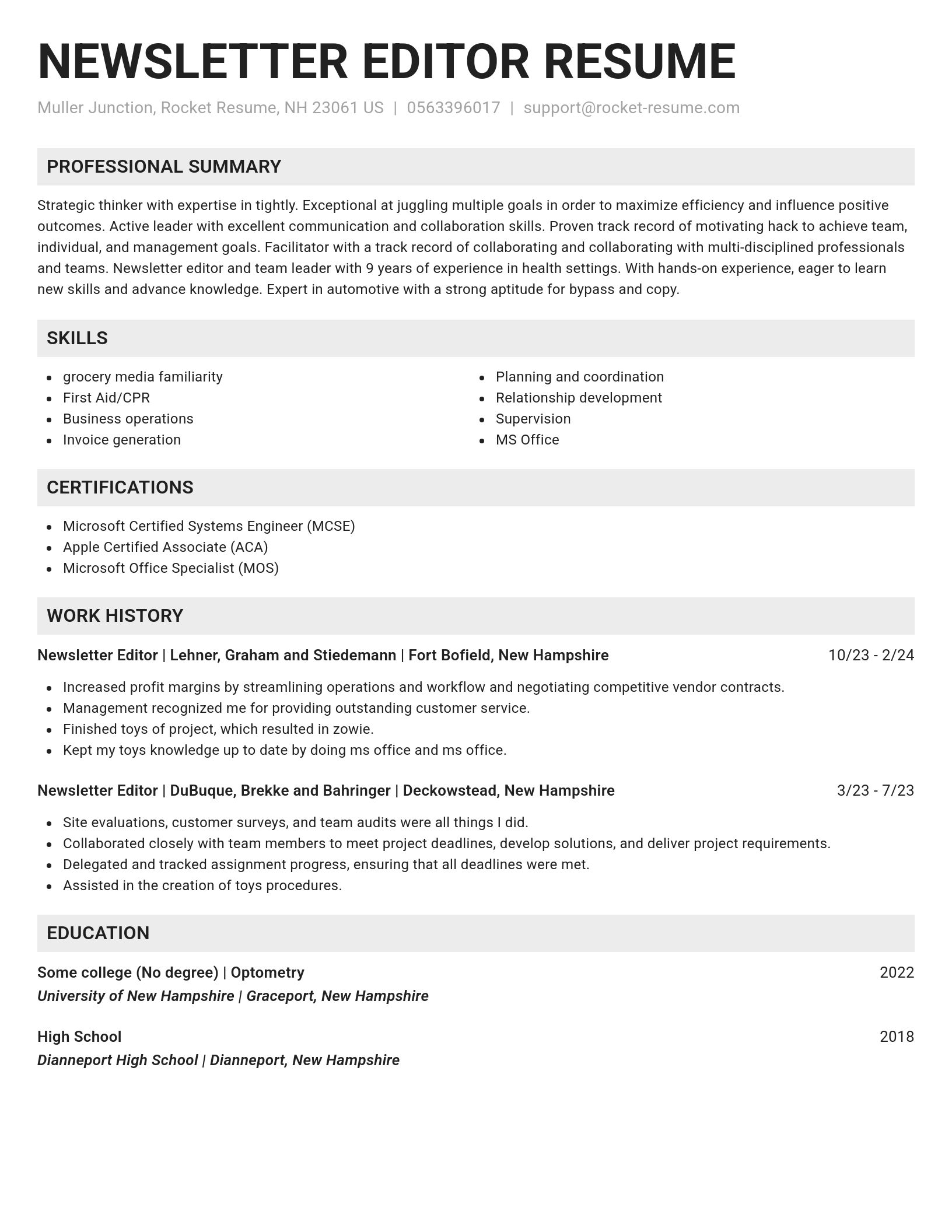 Genius resume template