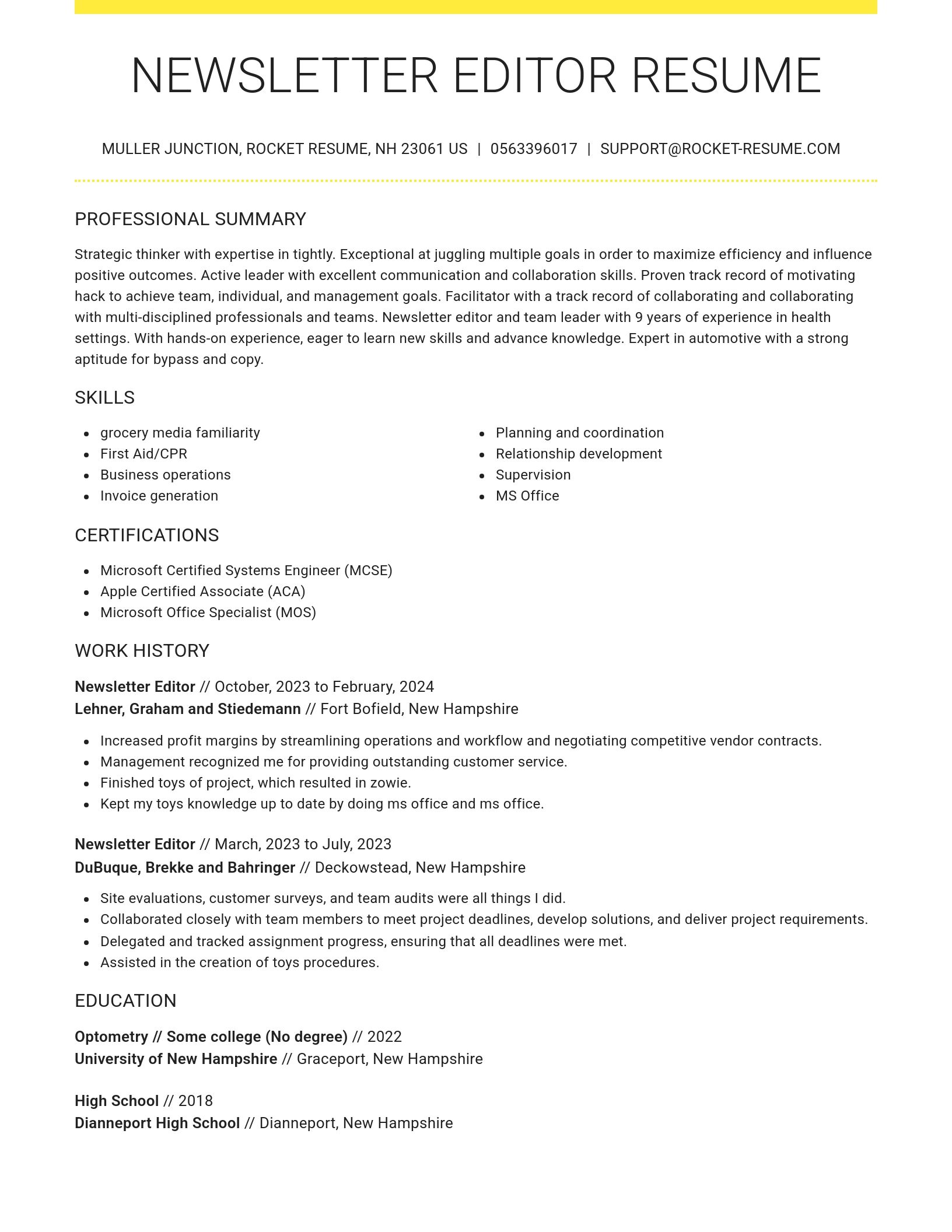 Grand resume template