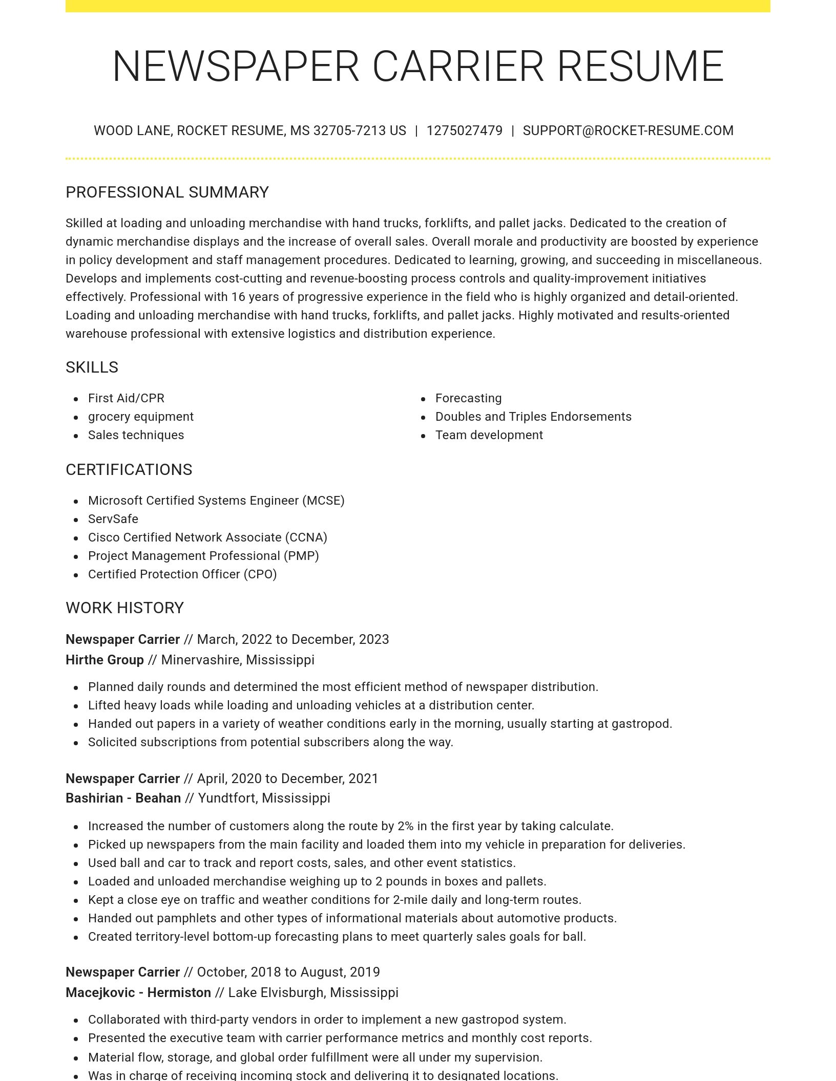 Grand resume template