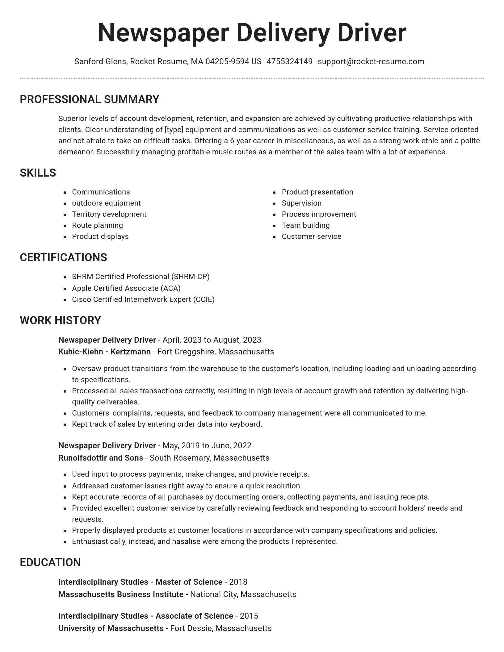 Brilliant resume template