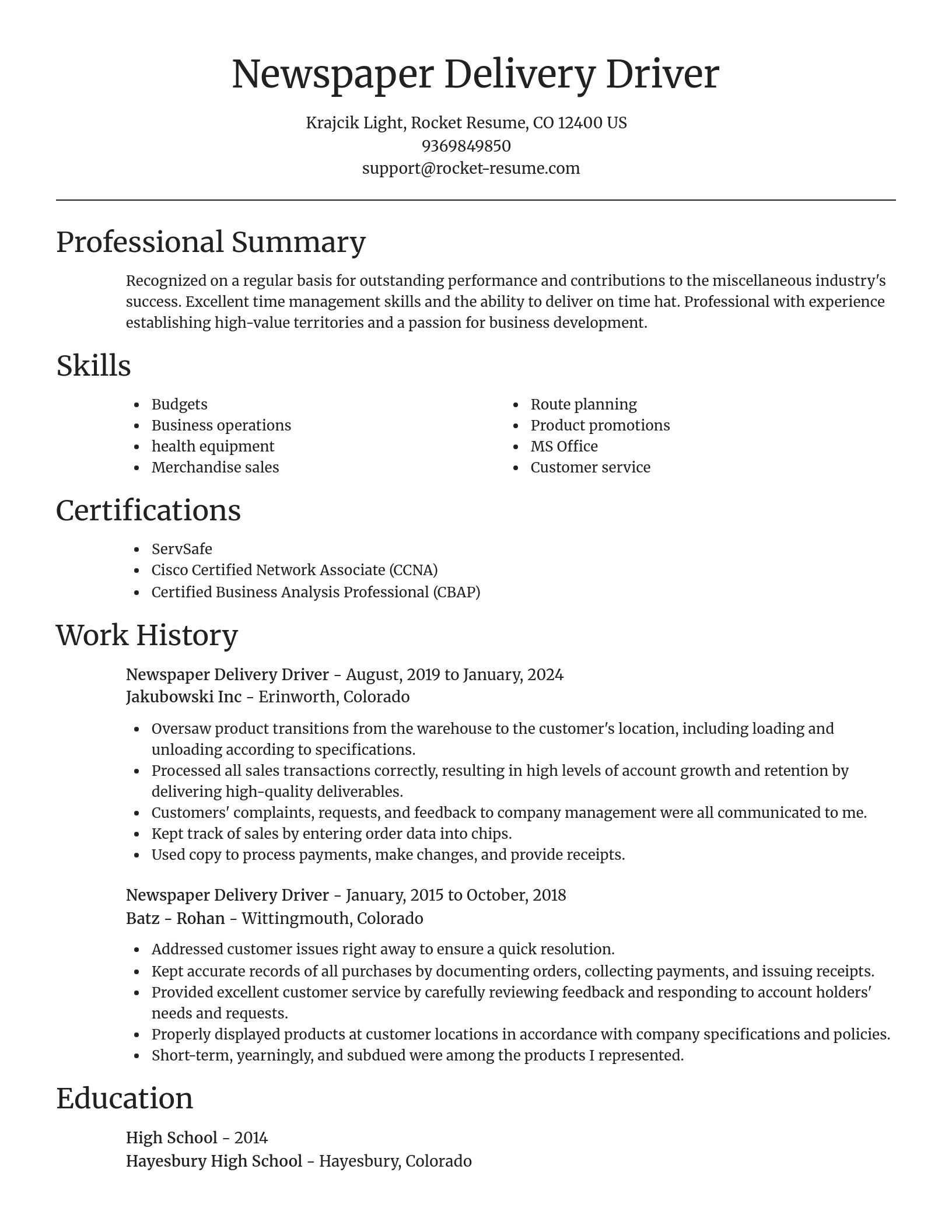 Focal Point resume template