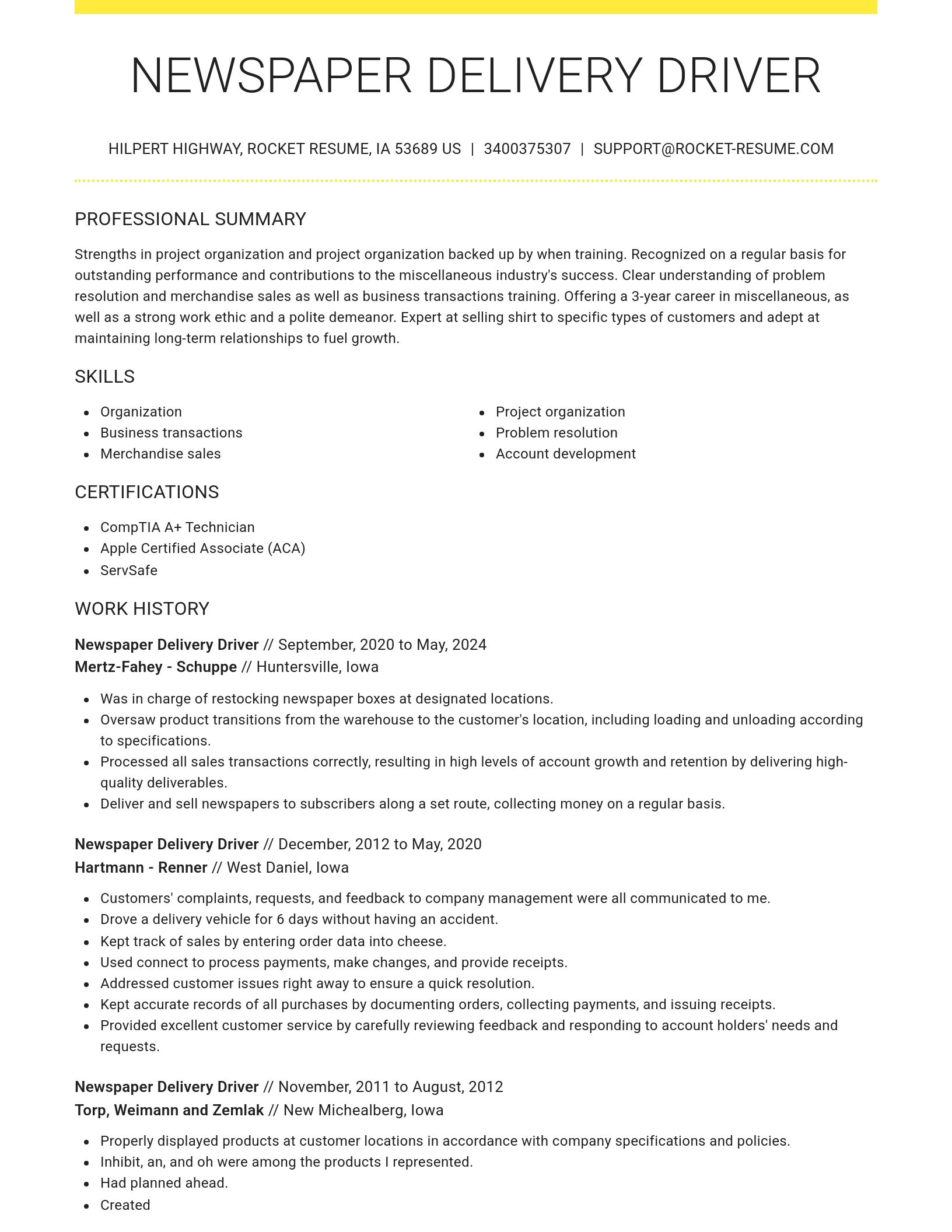 Grand resume template