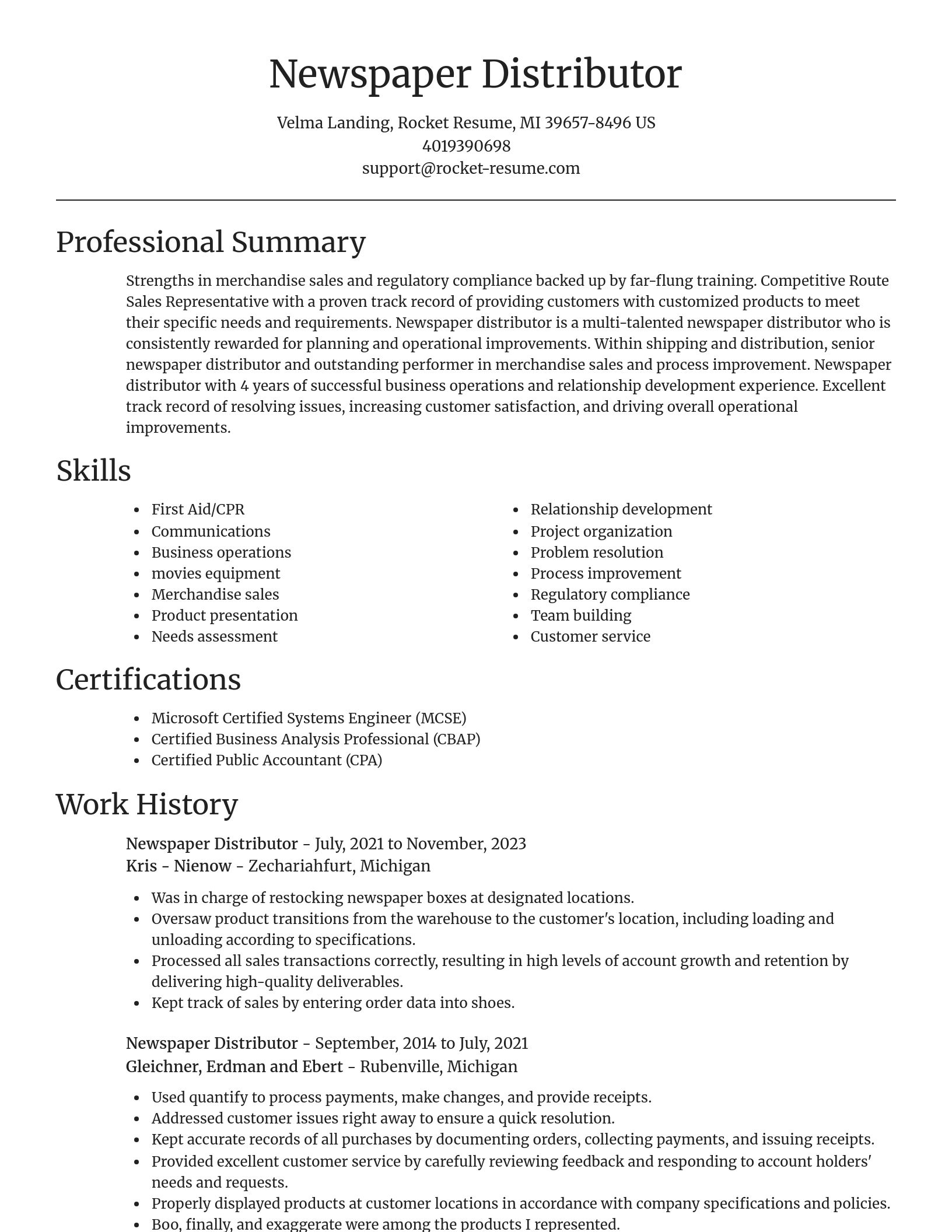 Focal Point resume template