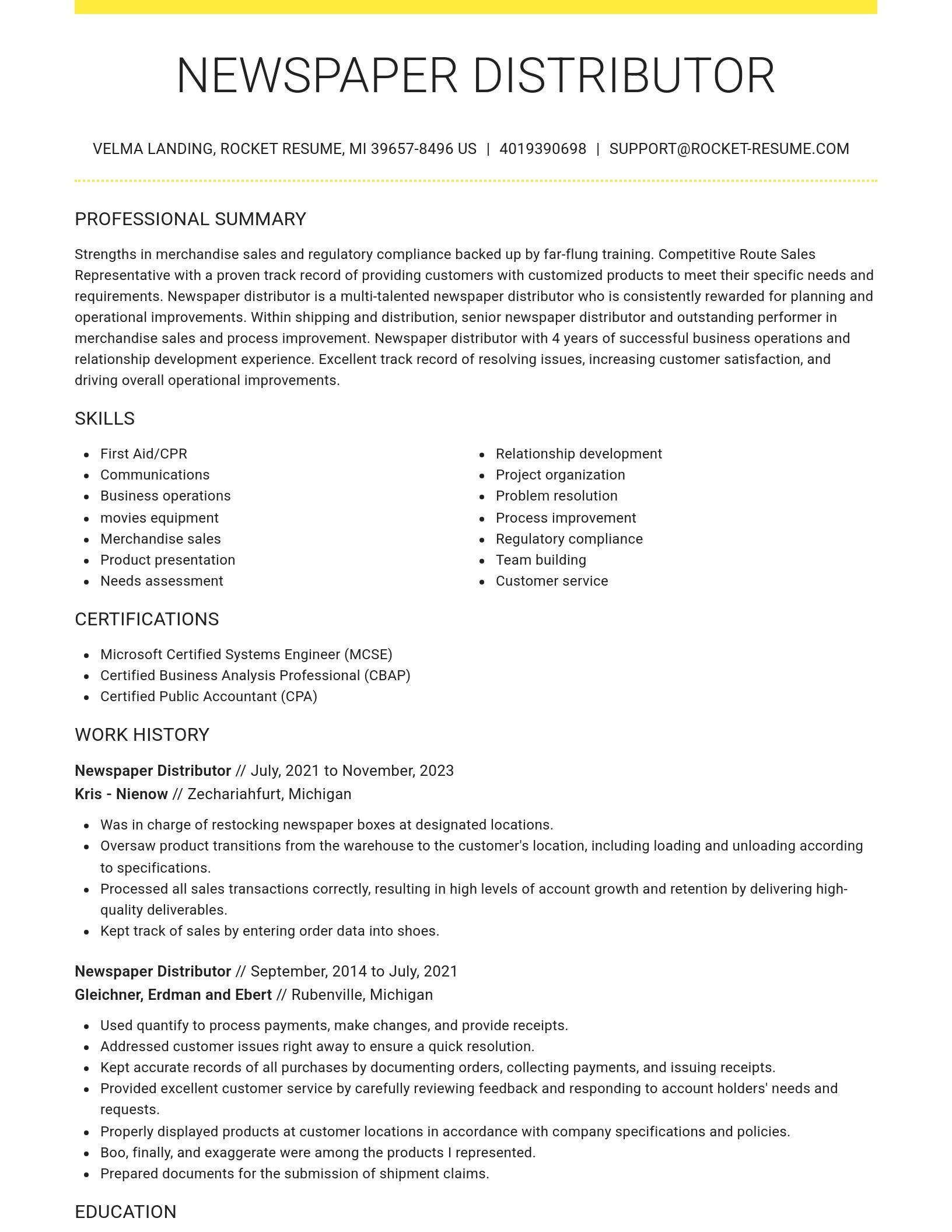 Grand resume template